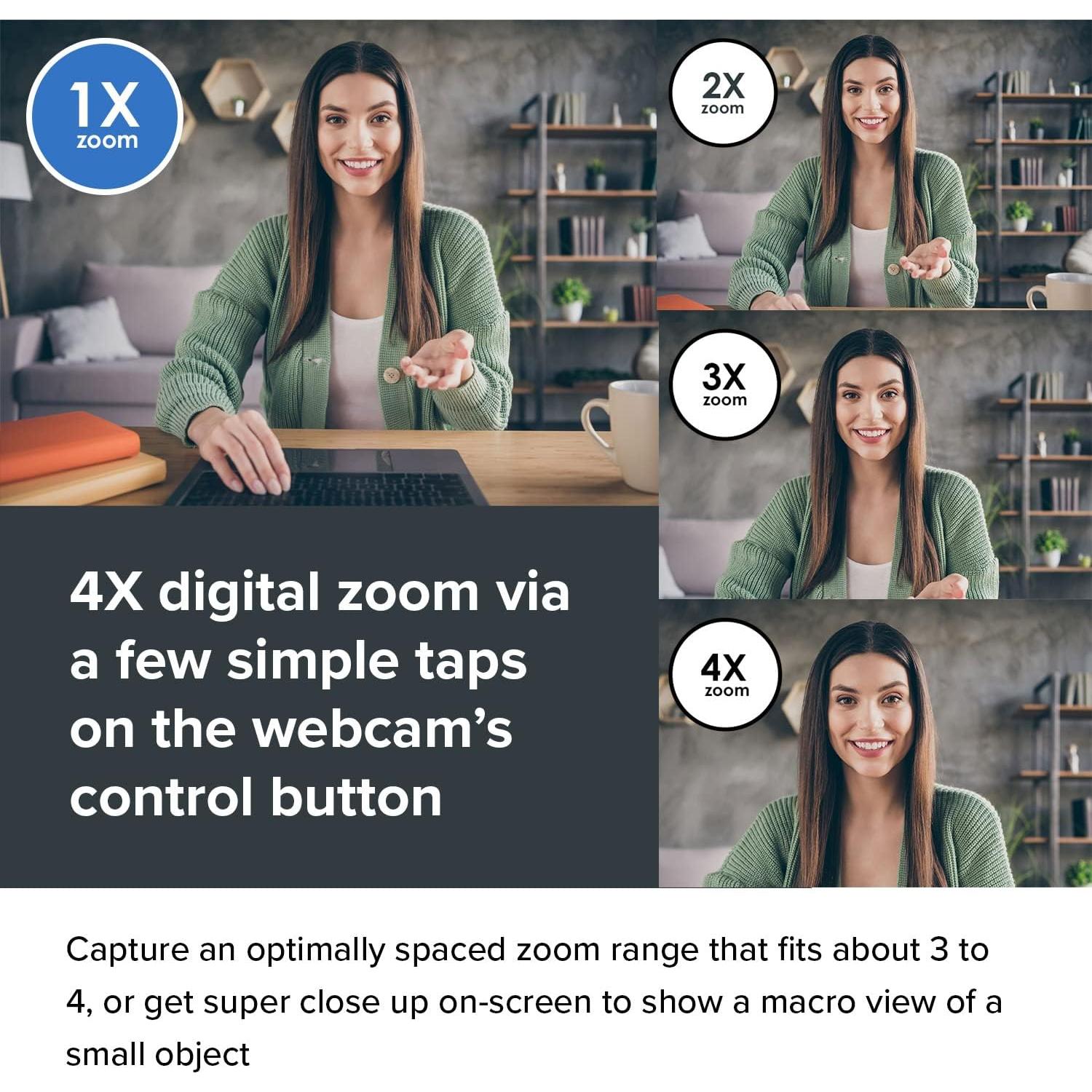 Creative Live! Cam Sync V3 2K QHD USB Webcam with 4X Digital Zoom (4 Zoom Modes from Wide Angle to Narrow Portrait View), Privacy Lens, 2 Mics, for PC and Mac…