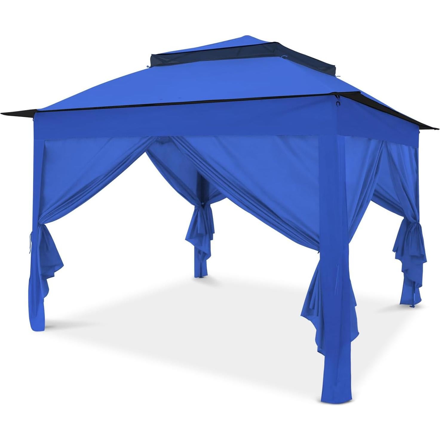 Carpa Gazebo Instantáneo COOS BAY 3.35x3.35m Azul con Paredes