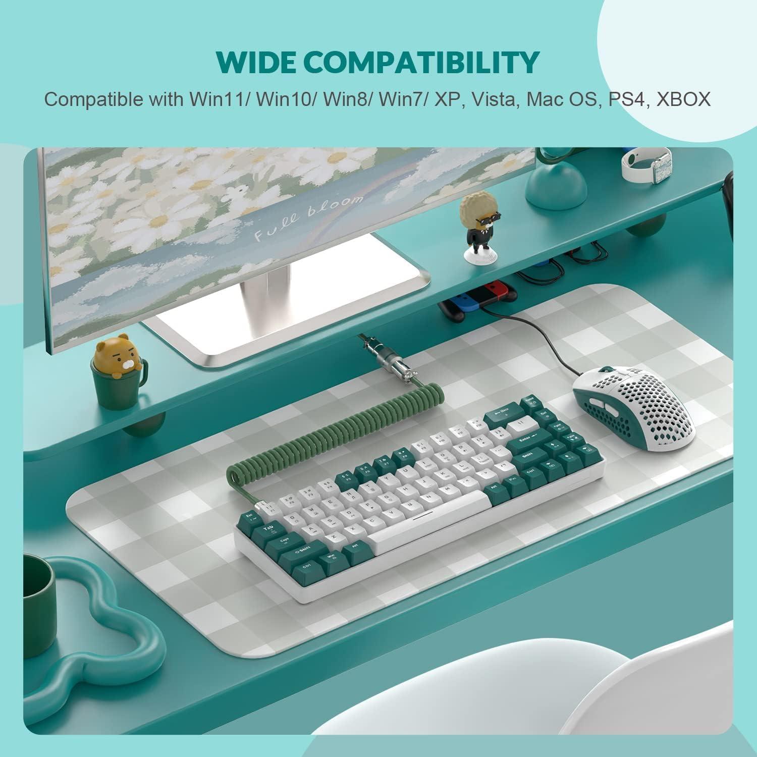 Teclado Mecánico ZIYOU LANG RK-T8 68 Teclas RGB Verde