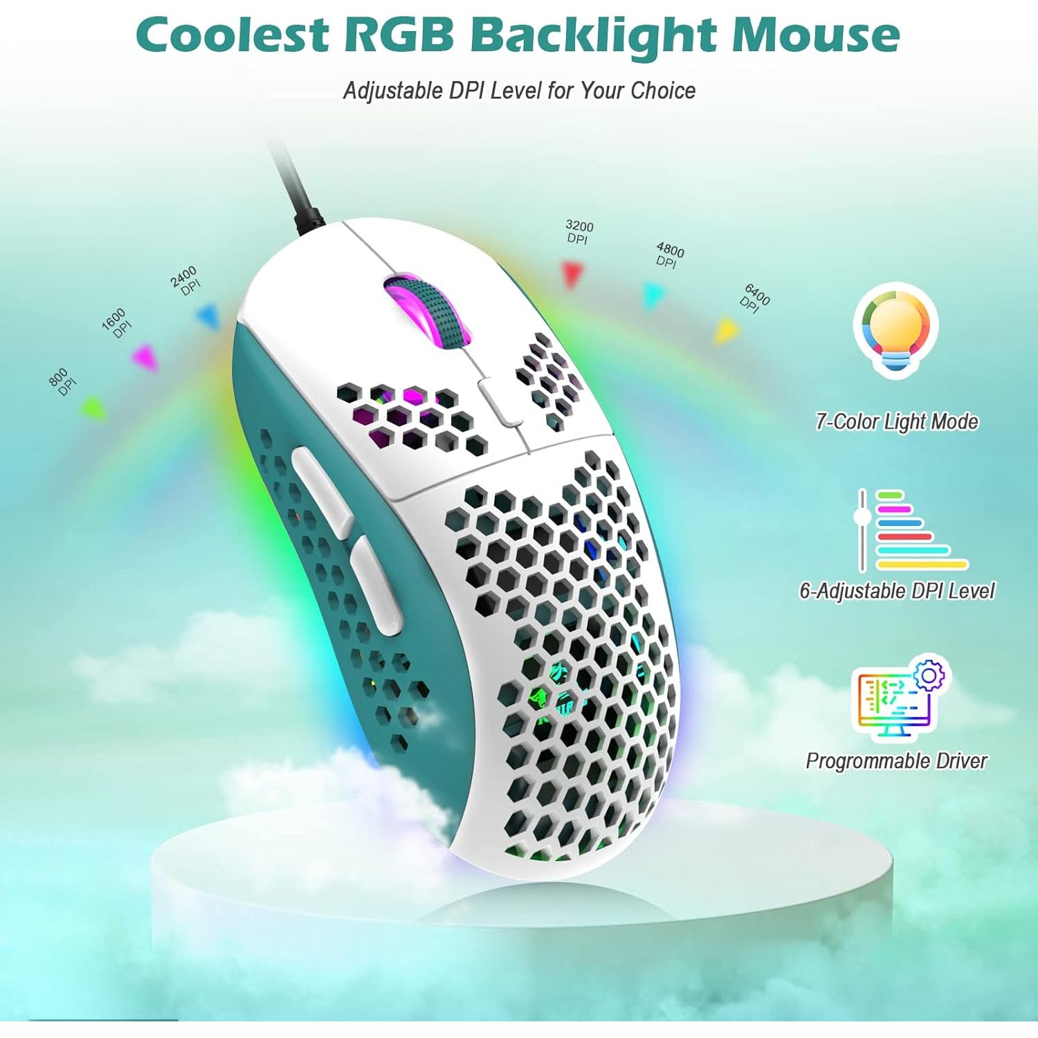 Teclado Mecánico ZIYOU LANG RK-T8 68 Teclas RGB Verde