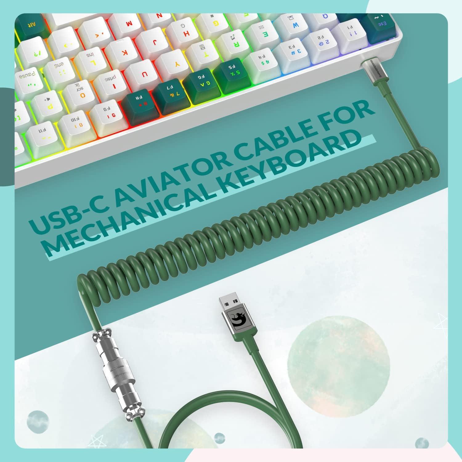 Teclado Mecánico ZIYOU LANG RK-T8 68 Teclas RGB Verde