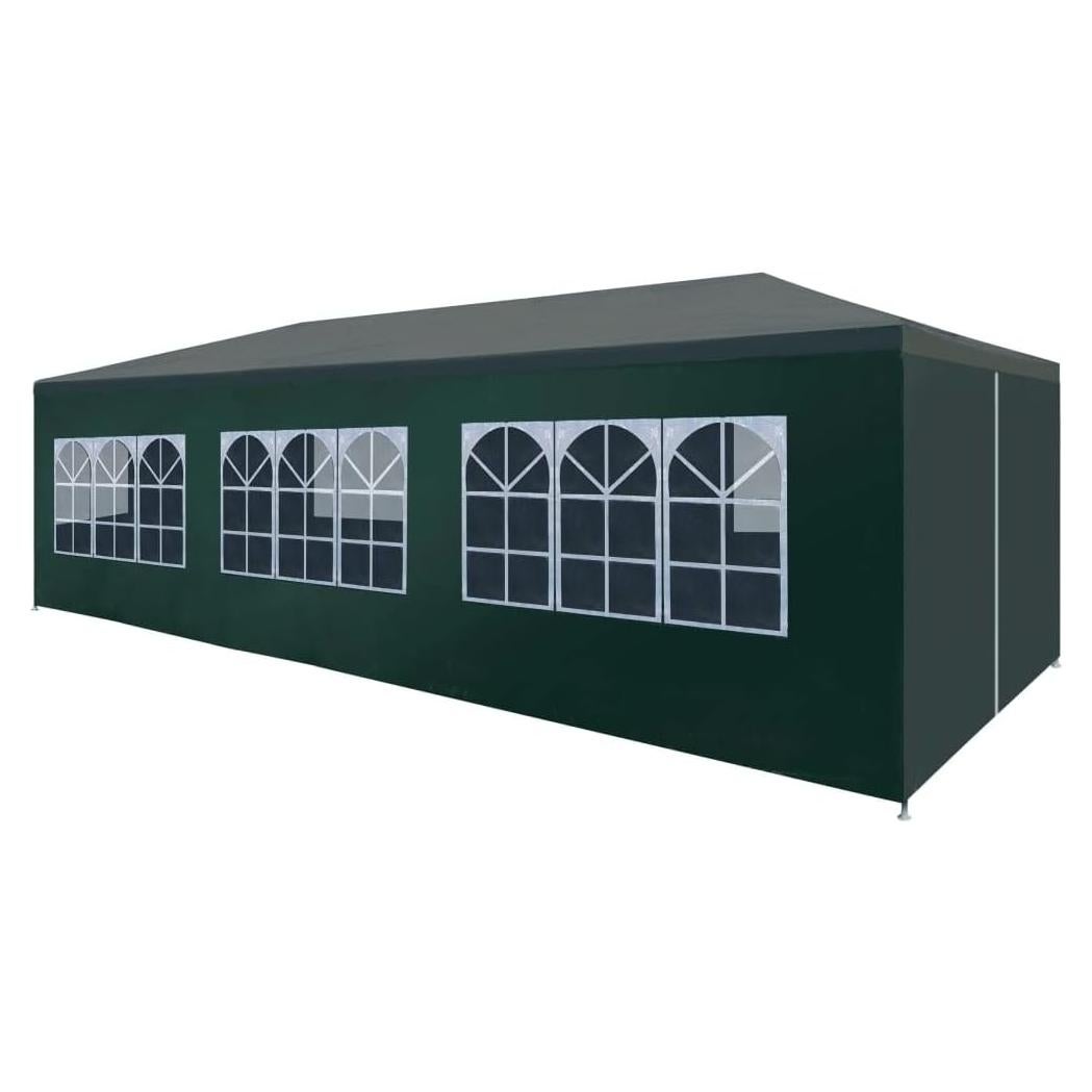 Carpa de Fiesta GeoHome 9x3m Verde Resistente al Agua