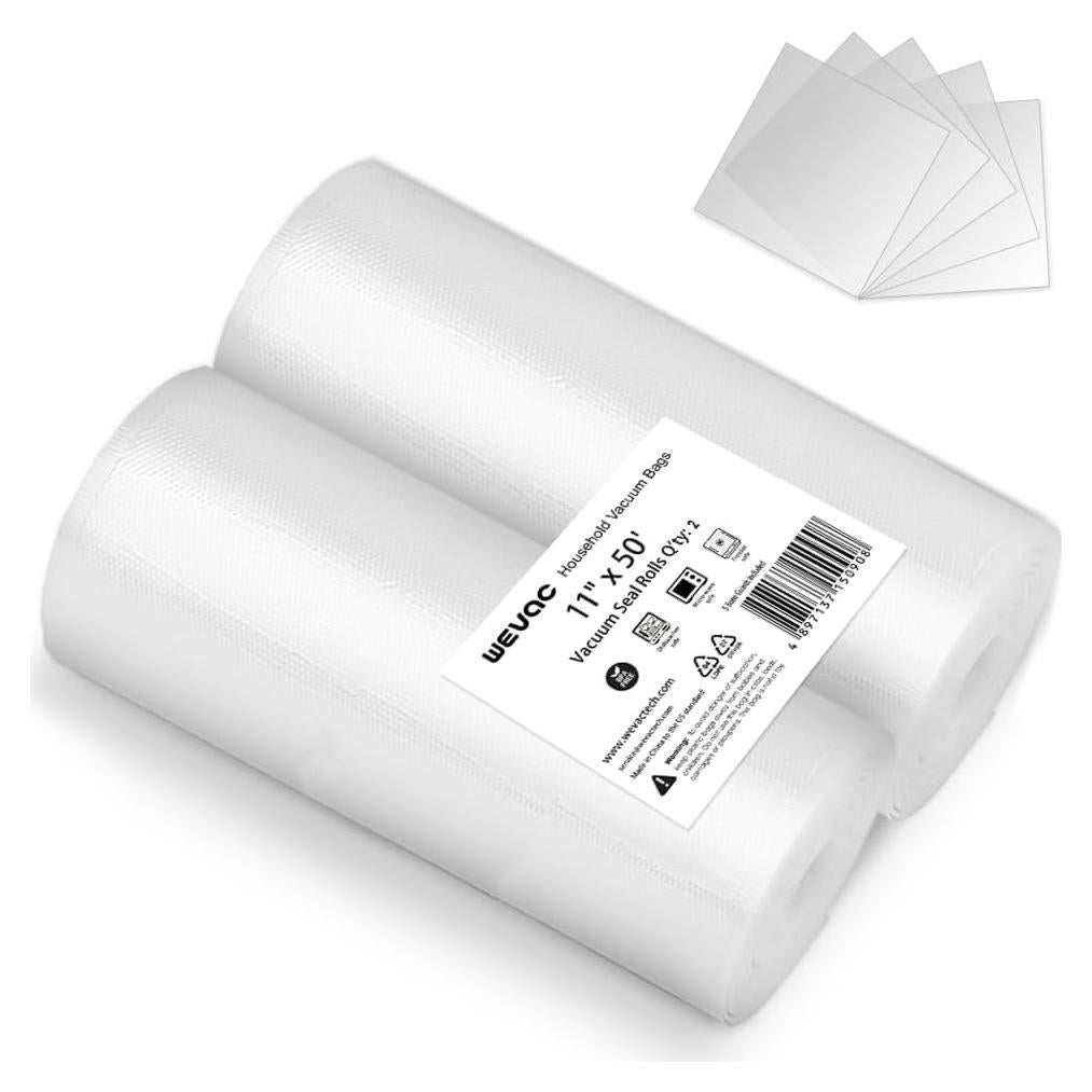 Rollos de Sellador al Vacío Wevac 11 cm x 15 m - 2 Paquetes