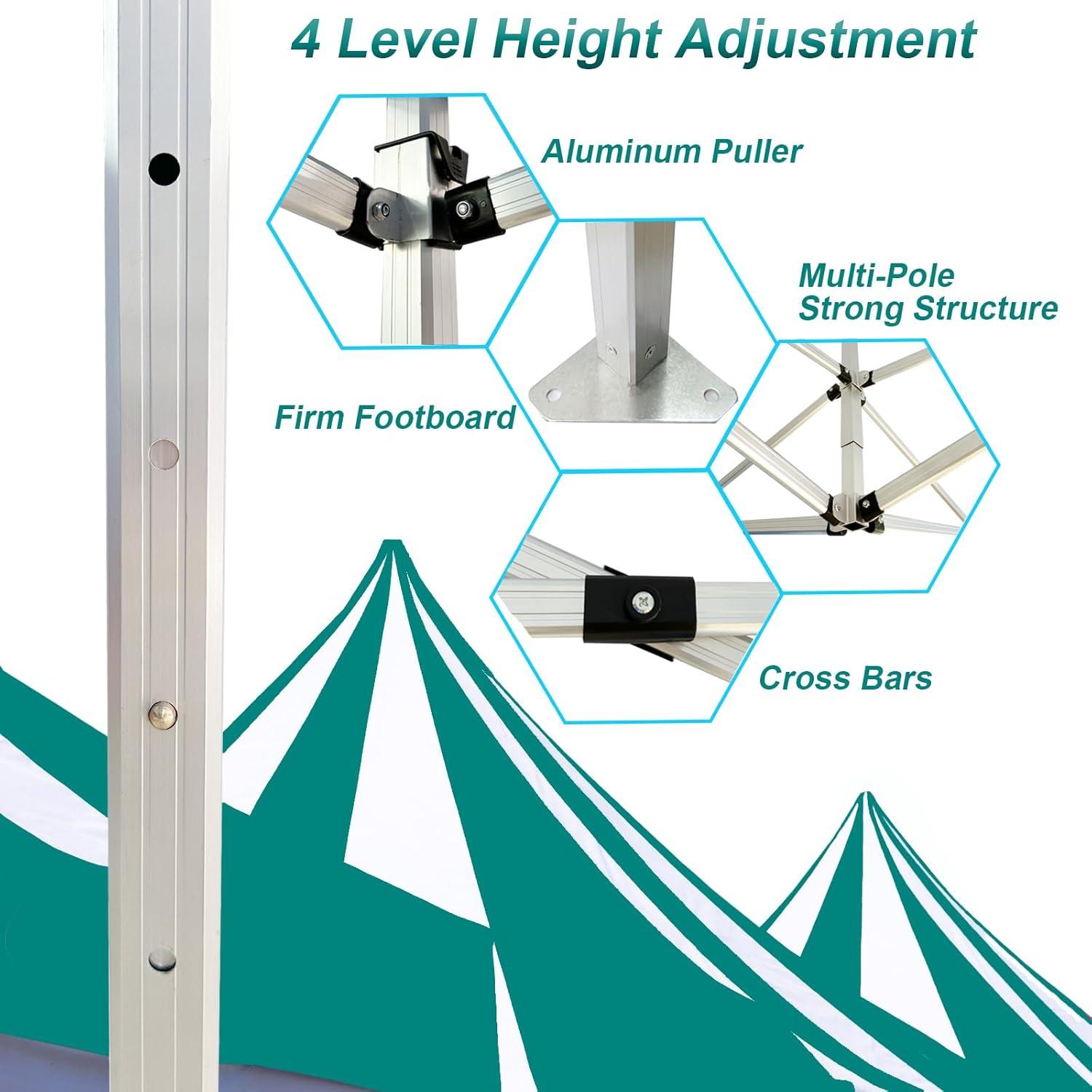 Custom Canopy Tent 10x10 with Logo- Pop Up Canopy Tent Packages for Outdoor and Trade Show Events - Custom Prints of Your Branding, Durable, Weather-Repellent (Canopy Top)