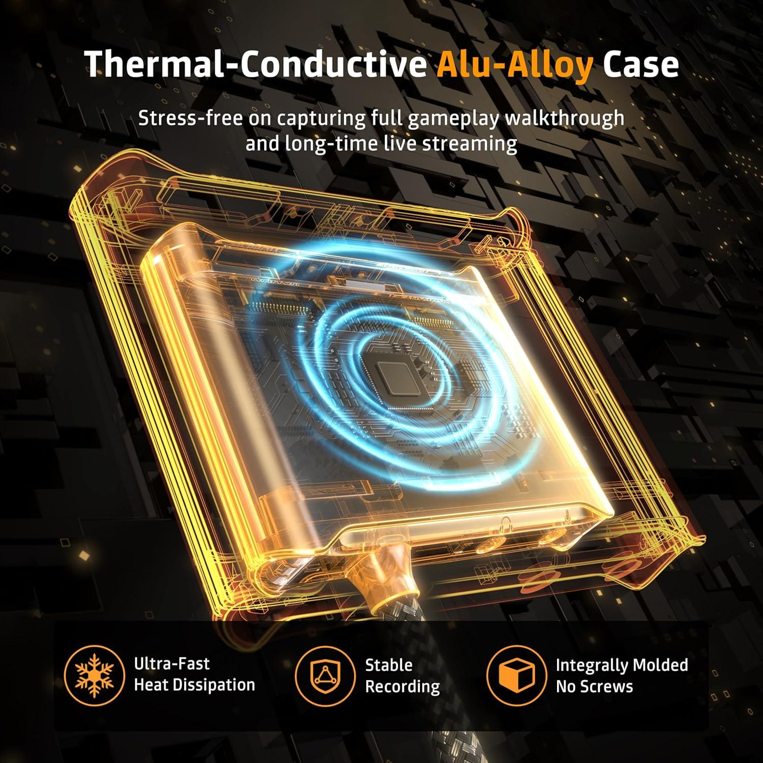 Tarjeta de Captura WARRKY 4K HDMI 1080P 60FPS Gris