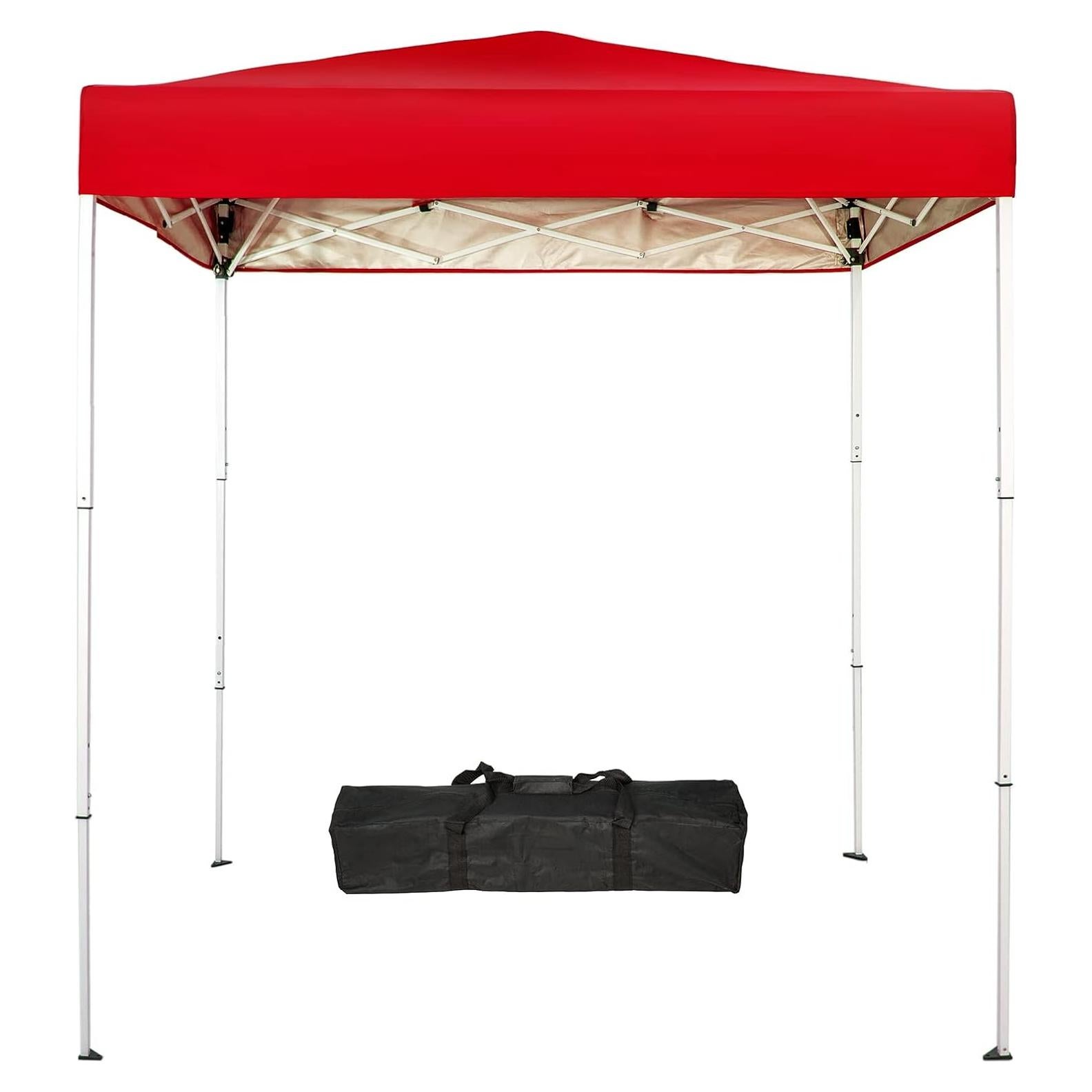 Tienda de Sombra Plegable Sunnyglade 1.83x1.22m Rojo