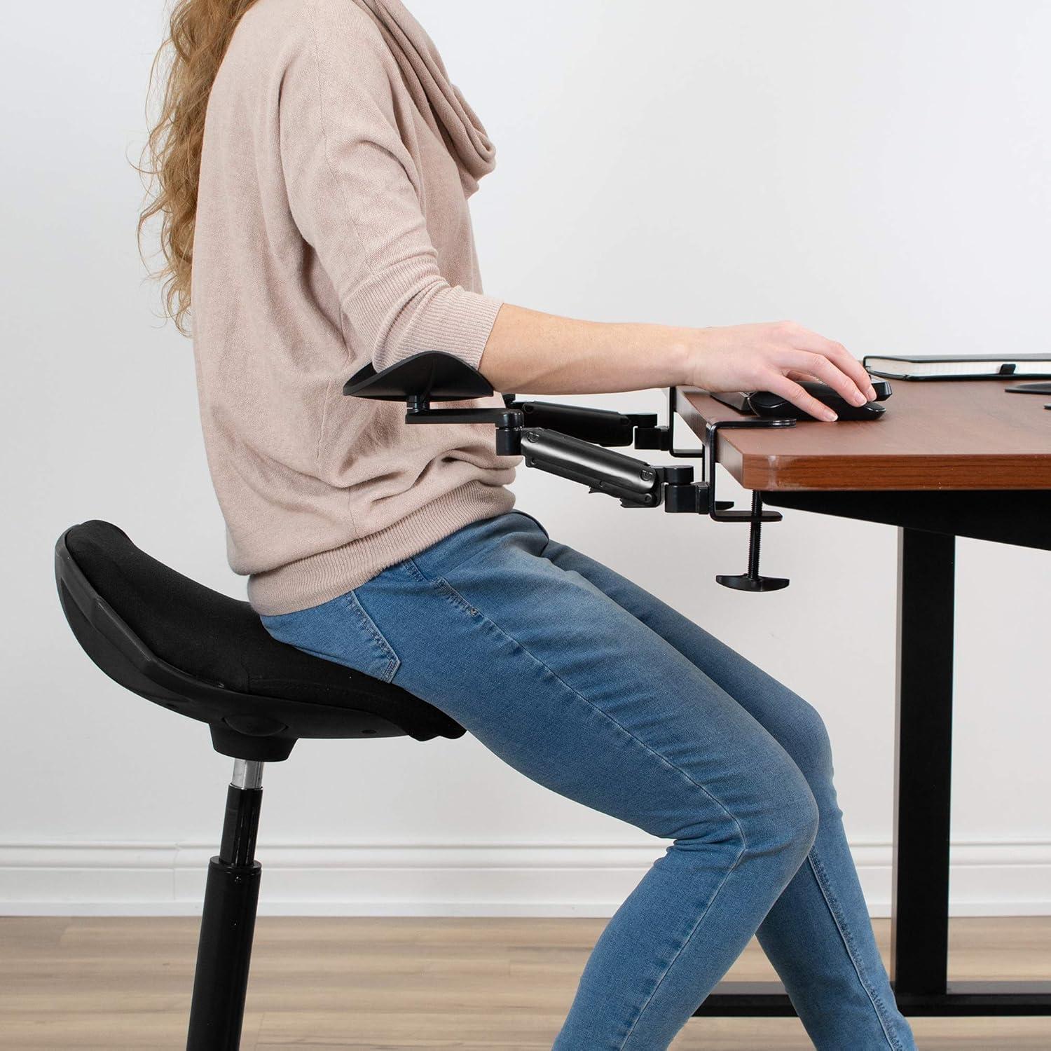 Soporte de Brazo VIVO MOUNT-ARM02P Ajustable 2 Piezas Negro