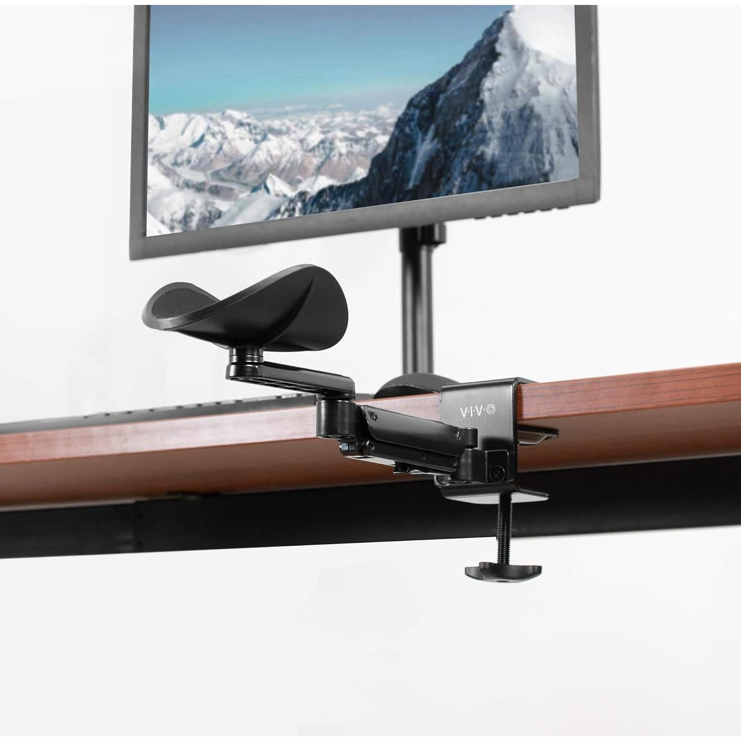 Soporte de Brazo VIVO MOUNT-ARM02P Ajustable 2 Piezas Negro