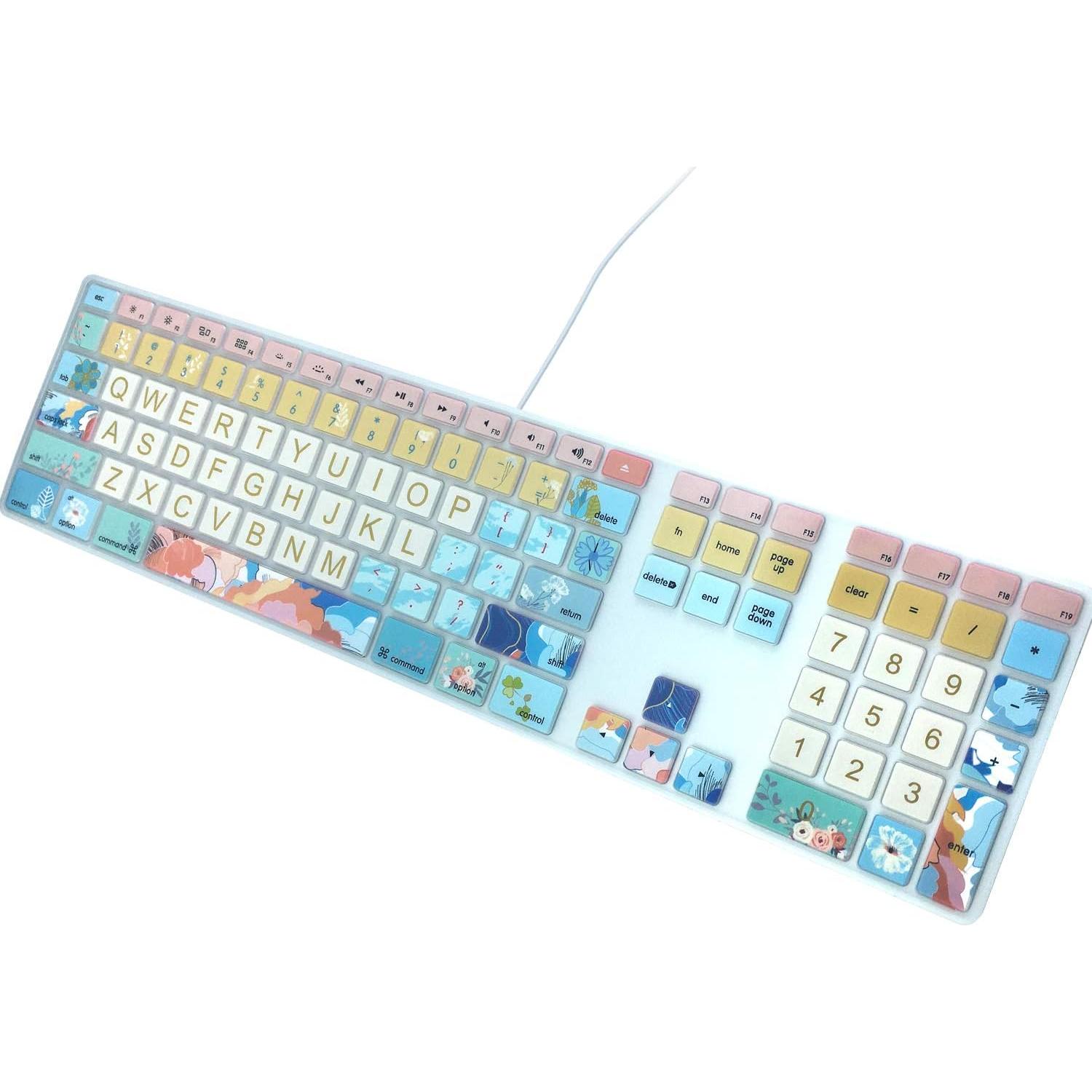 Funda de Silicona para Teclado Apple iMac A1243 Flores