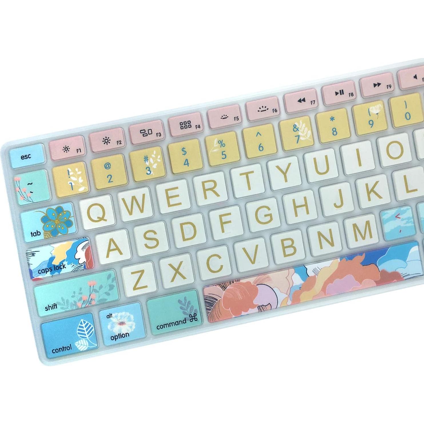 Funda de Silicona para Teclado Apple iMac A1243 Flores