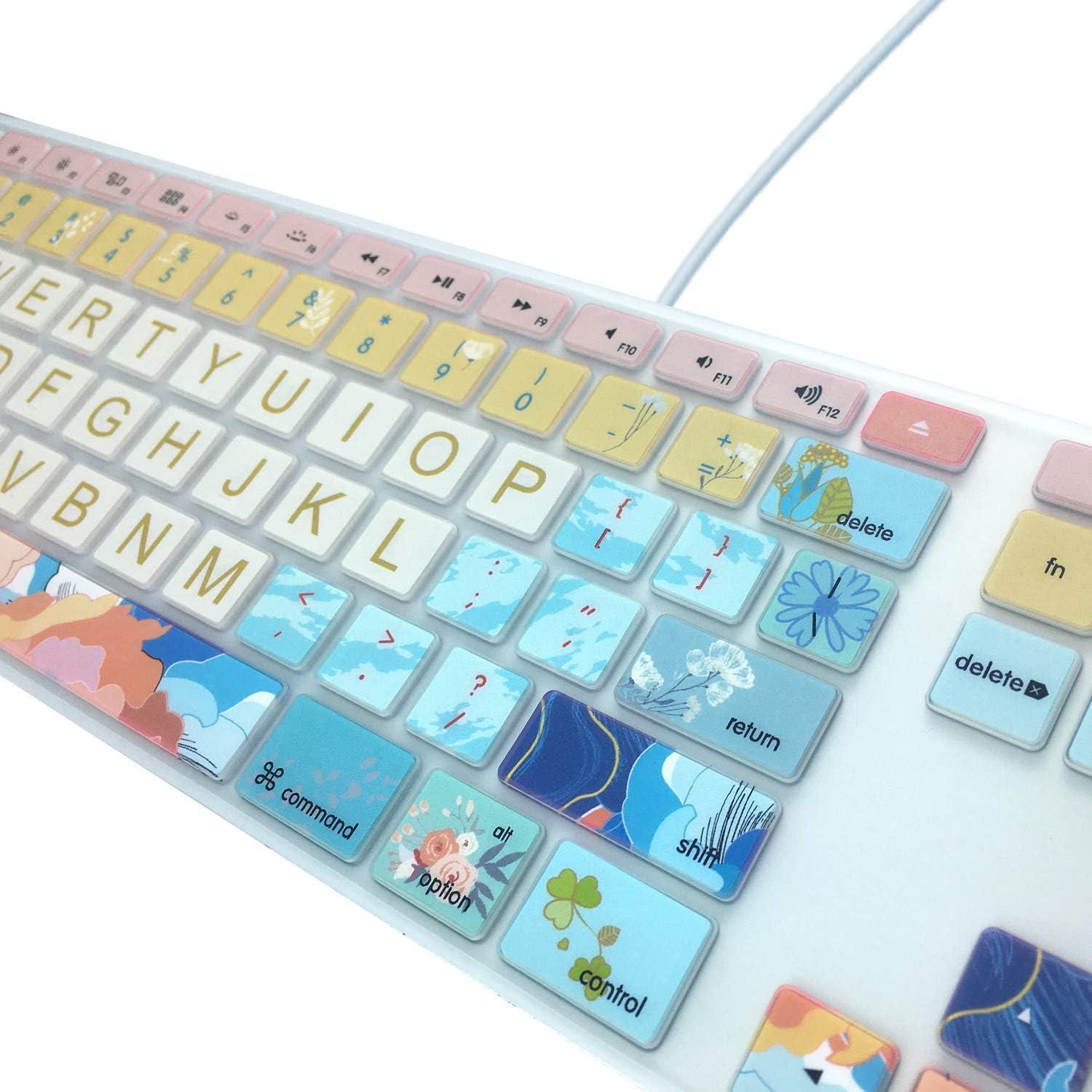 Funda de Silicona para Teclado Apple iMac A1243 Flores