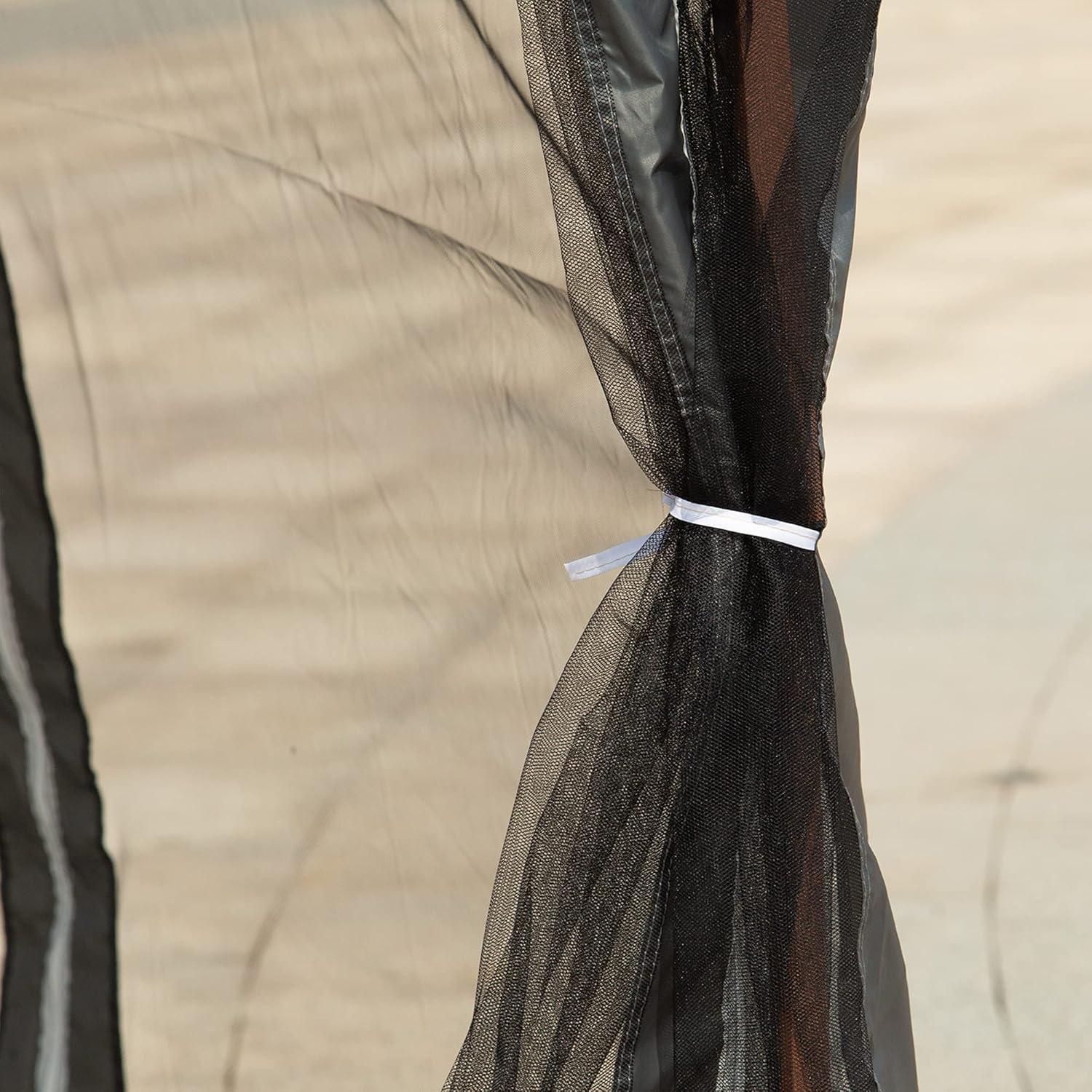 Carpa Plegable AnhuaUSA 3x3m con Red Desmontable para Jardín