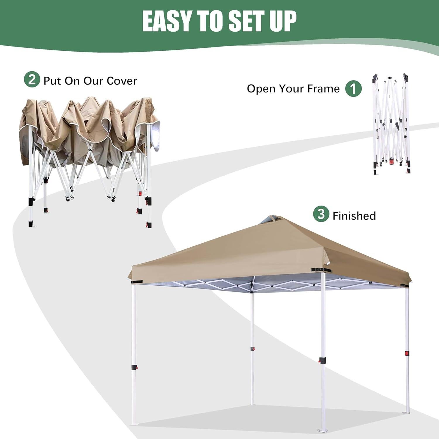 Cubierta de Reemplazo SCOCANOPY 8x8 Caqui con Ventilación