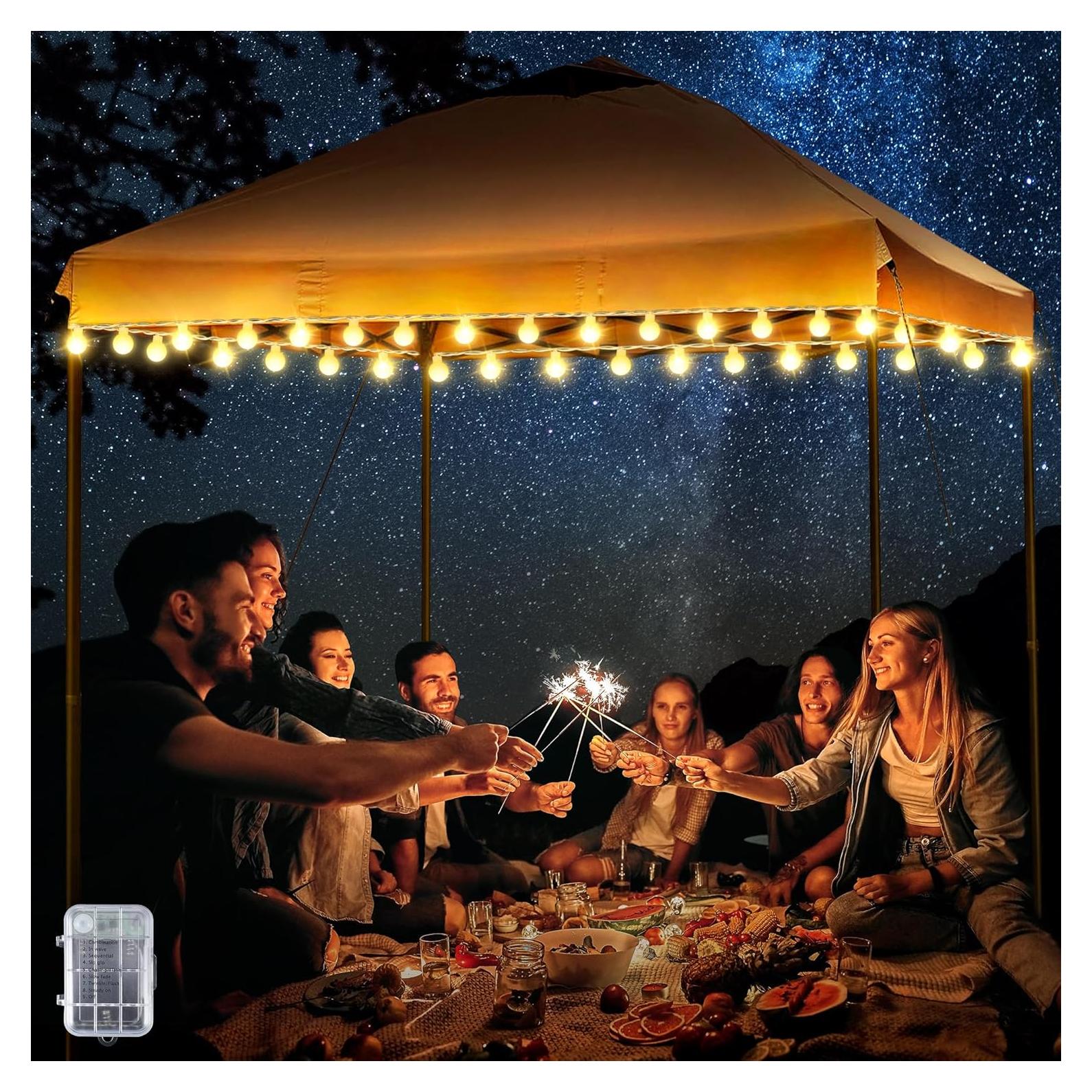 Luces de Canopy LED ElectricWise 12.19m 80 LEDs Blanca Cálida