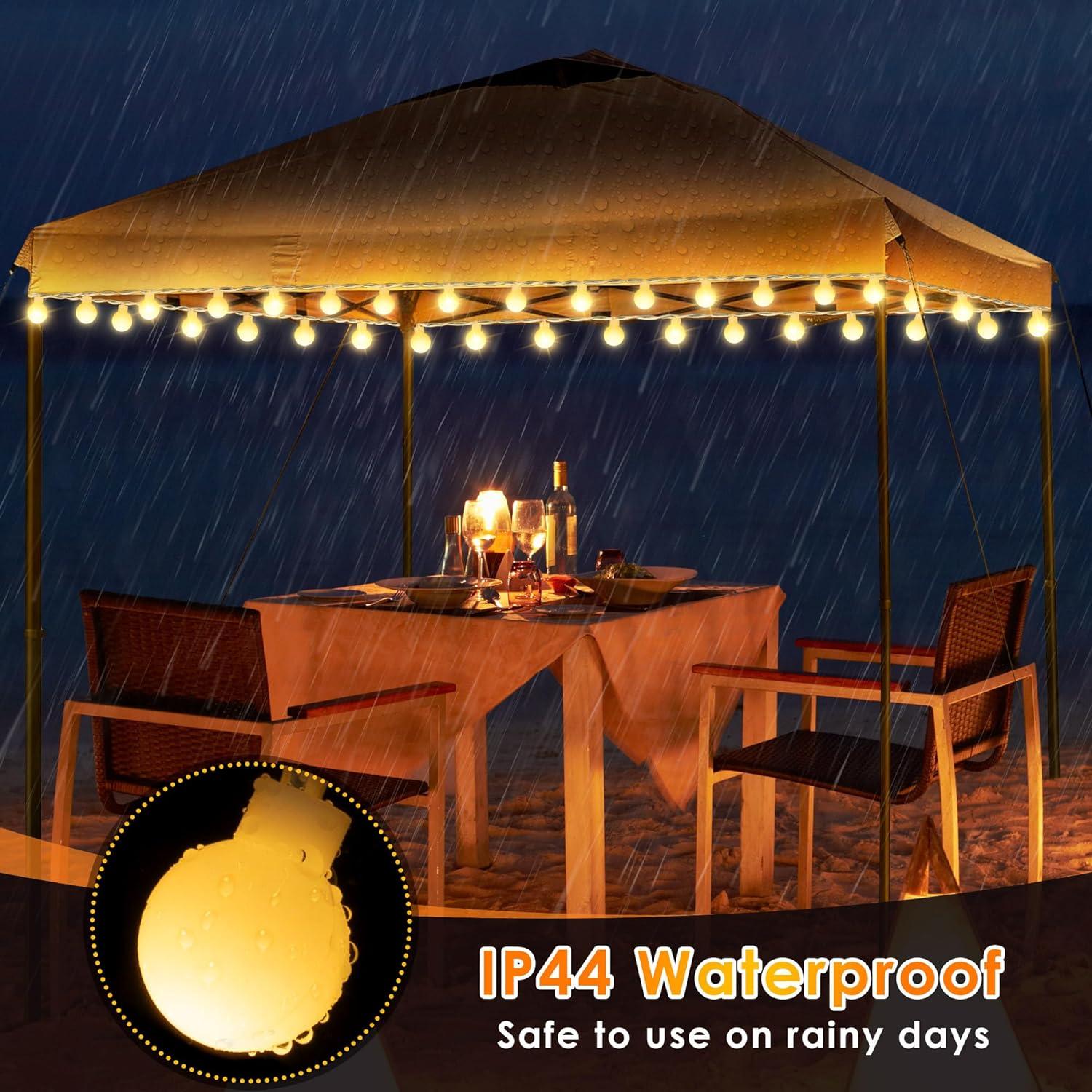 Luces de Canopy LED ElectricWise 12.19m 80 LEDs Blanca Cálida