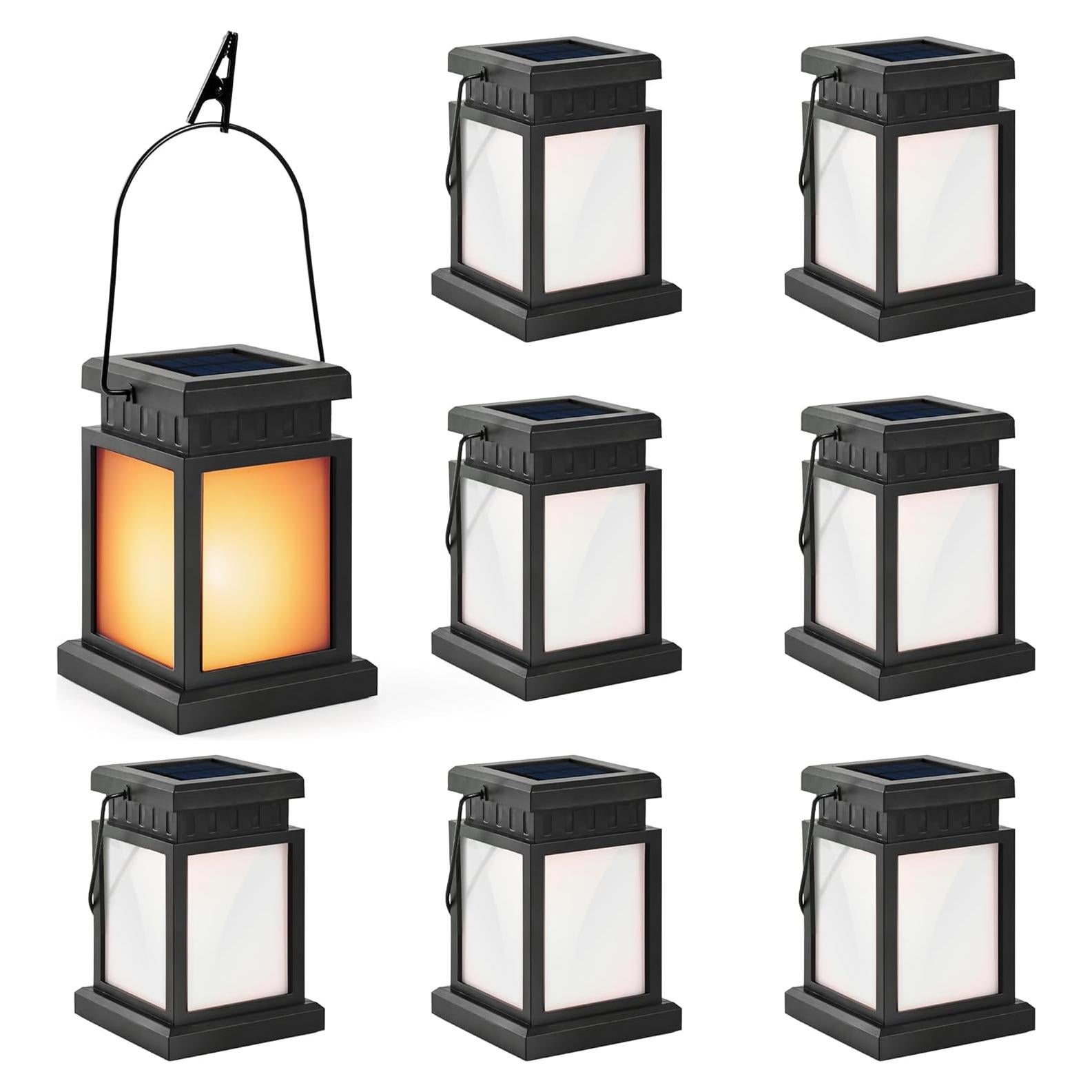 Linternas Solares GIGALUMI 8 Pzas Efecto Llama Impermeables