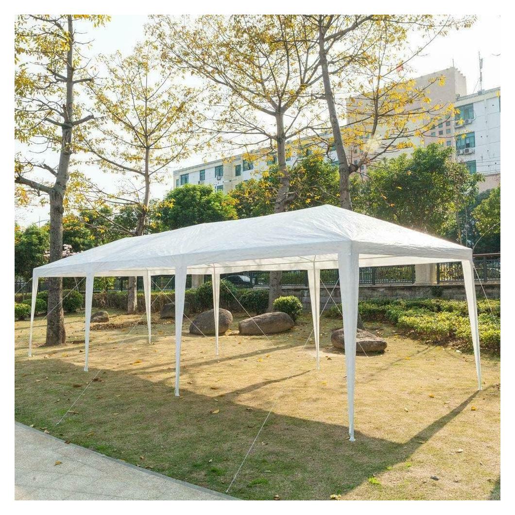 10x30' Wedding Party Canopy Tent with 5 Removable Sidewalls, Outdoor Gazebo for Events, White