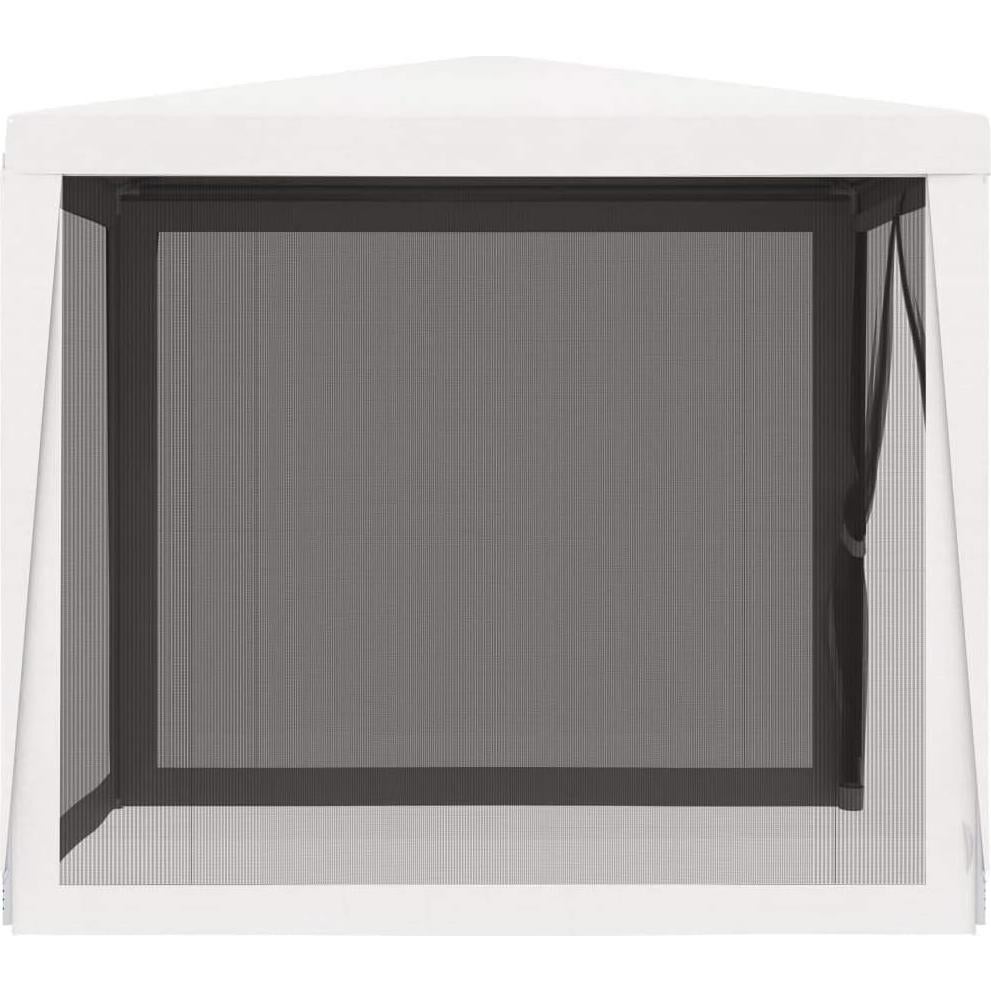 Gazebo de Fiesta ZQQLVOO 2.5x2.5m Blanco con Paredes de Malla