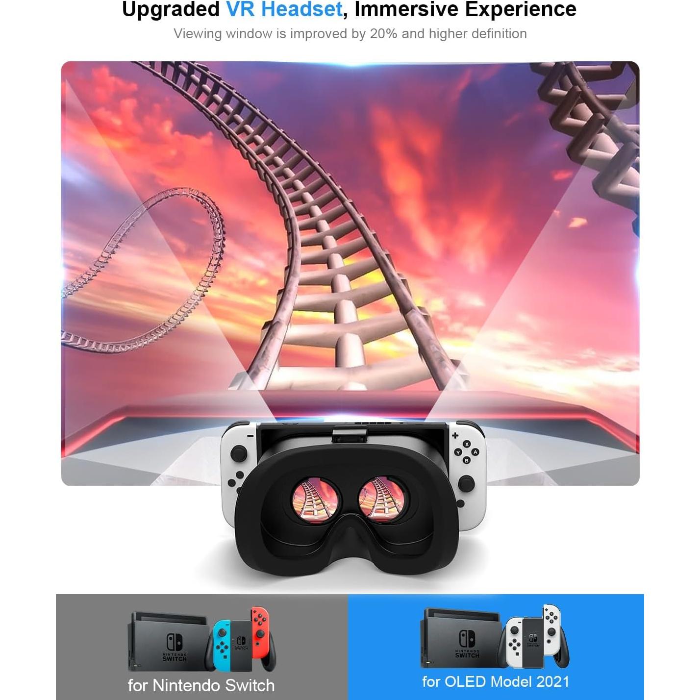 Auriculares VR DEVASO para Nintendo Switch y OLED, Lentes HD