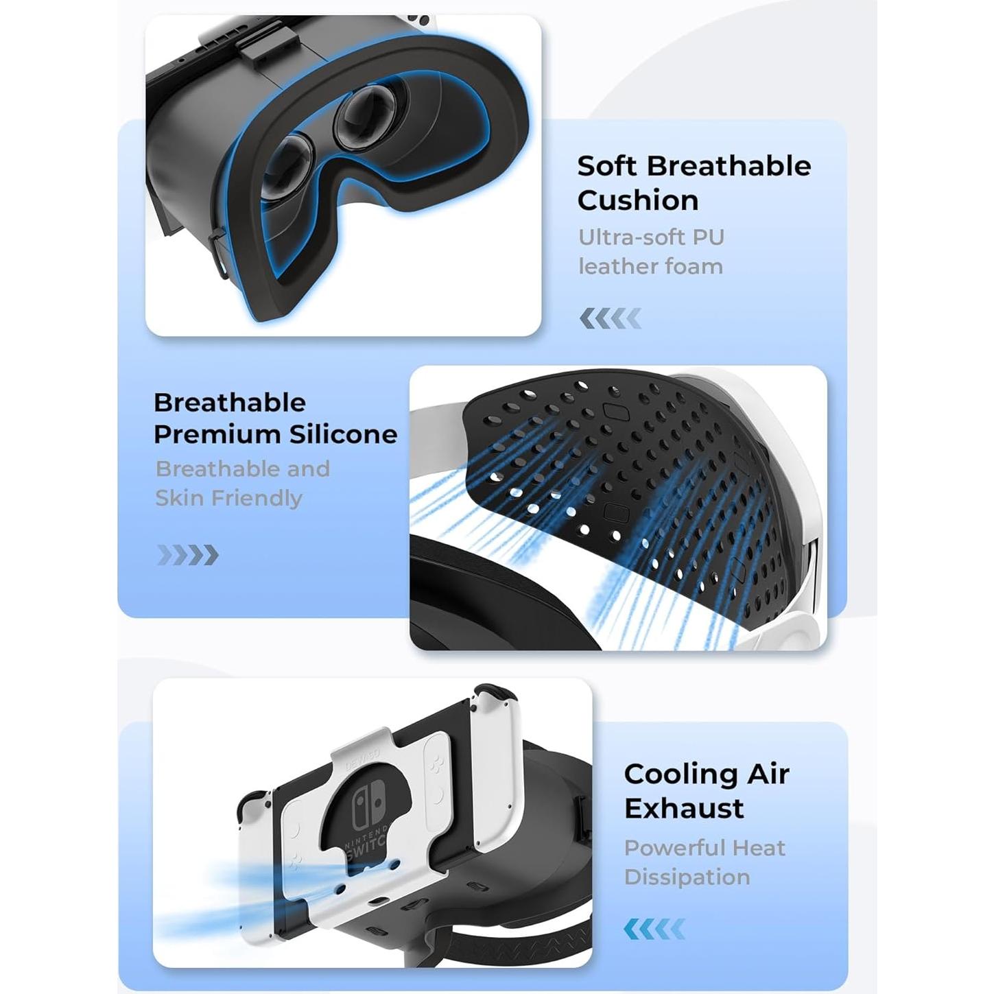 Auriculares VR DEVASO para Nintendo Switch y OLED, Lentes HD