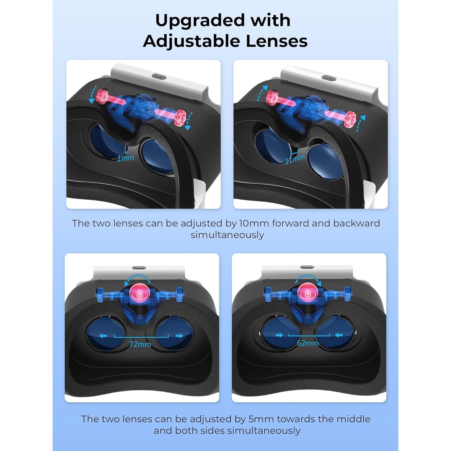 Auriculares VR DEVASO para Nintendo Switch y OLED, Lentes HD