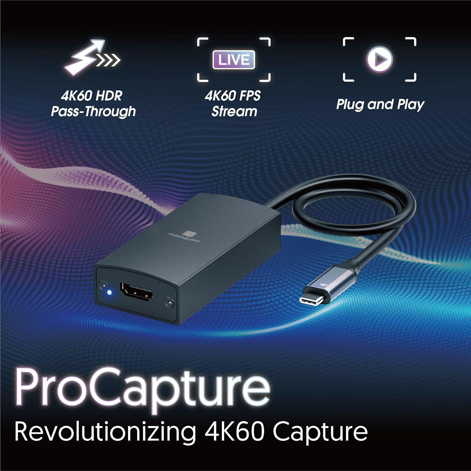 Dongle Captura HDMI a USB-C 4K60 MAXSQUARE MSQ-1300CP