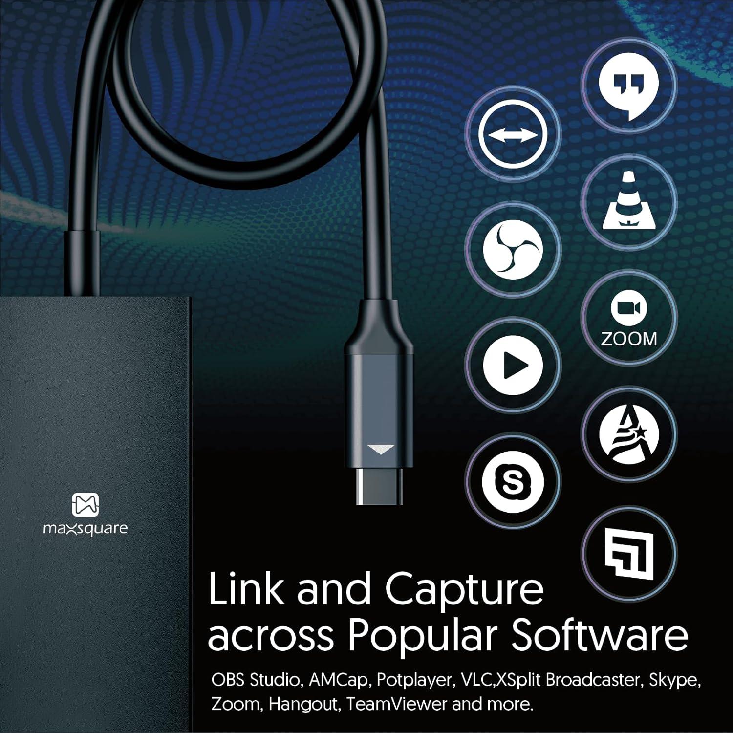 Dongle Captura HDMI a USB-C 4K60 MAXSQUARE MSQ-1300CP