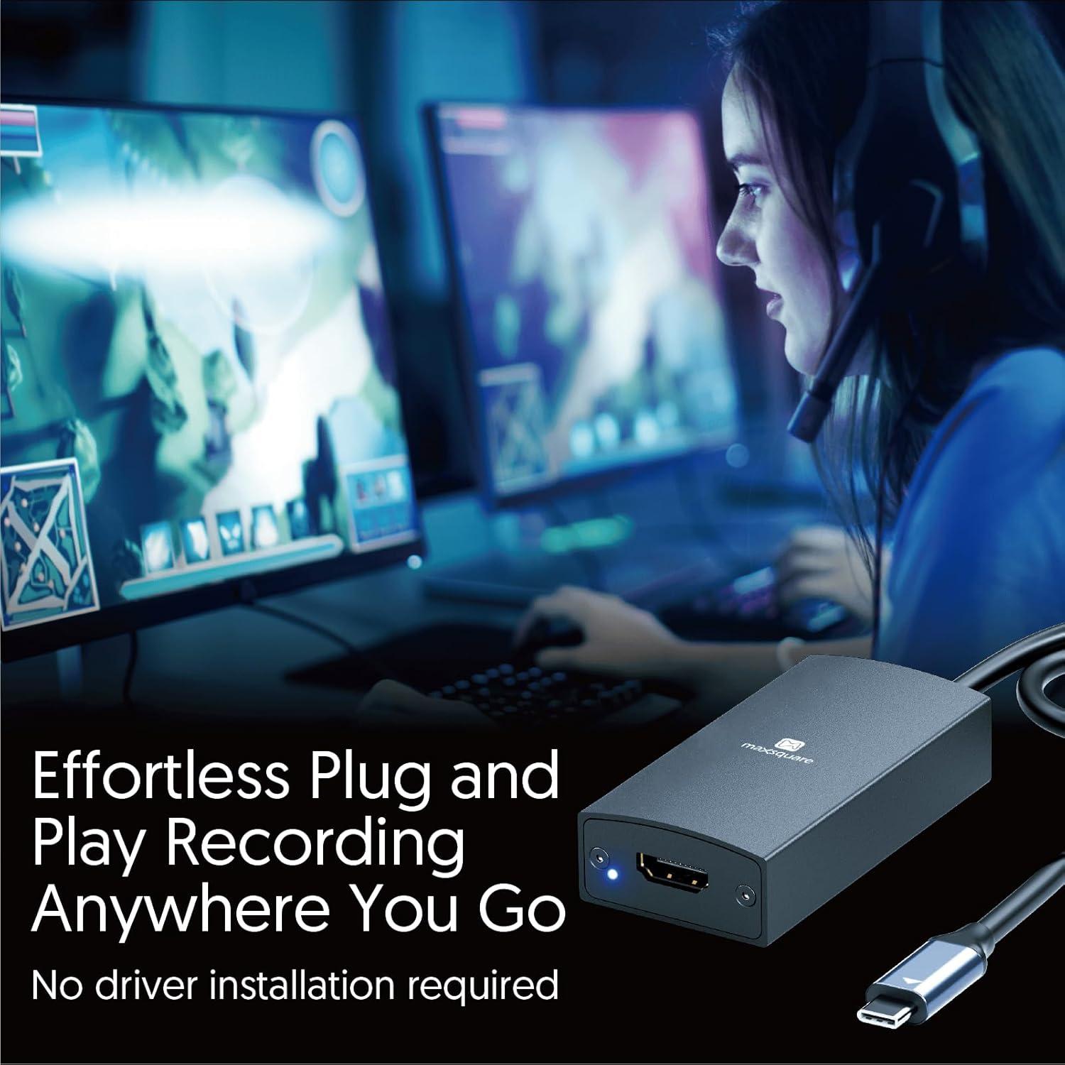 Dongle Captura HDMI a USB-C 4K60 MAXSQUARE MSQ-1300CP