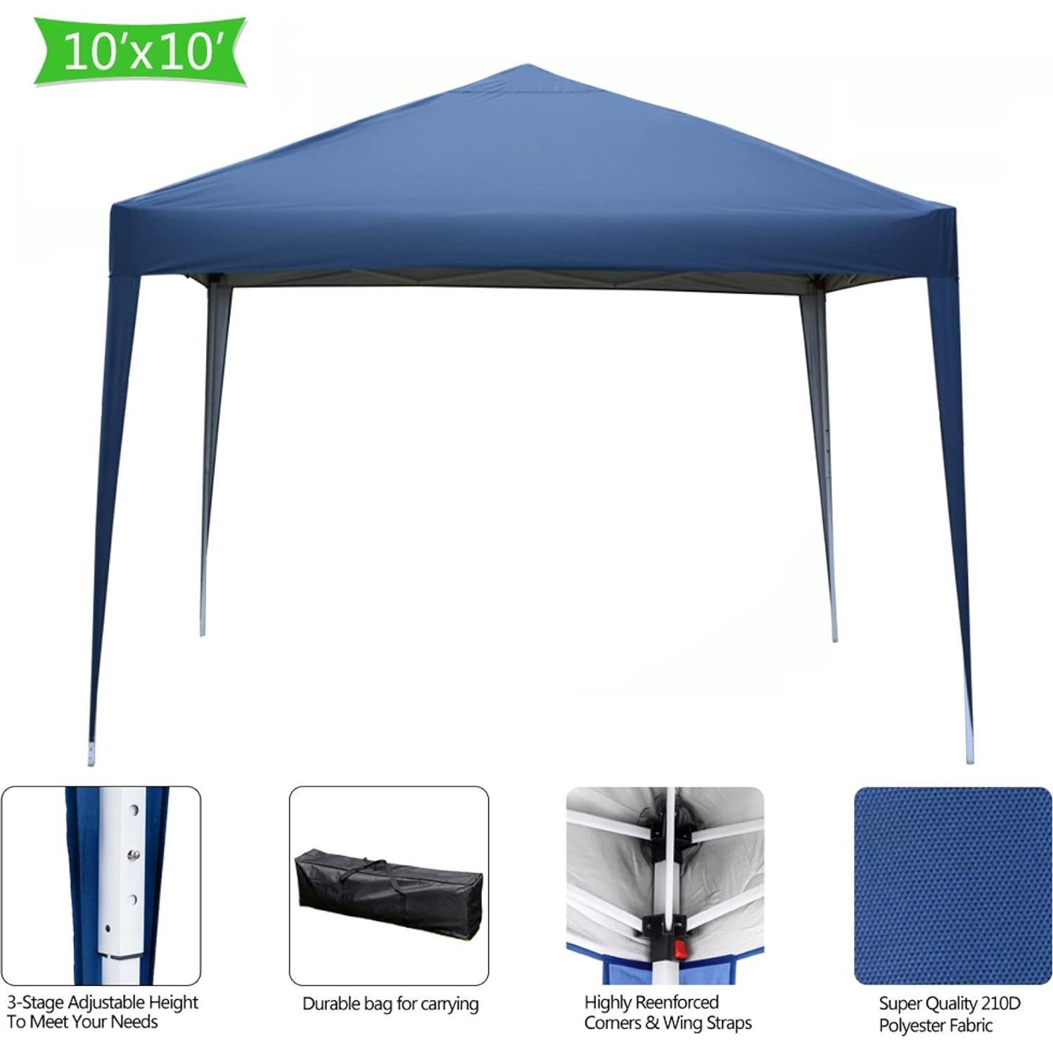 Carpa Plegable BAMCQ 296x296cm Impermeable para Eventos