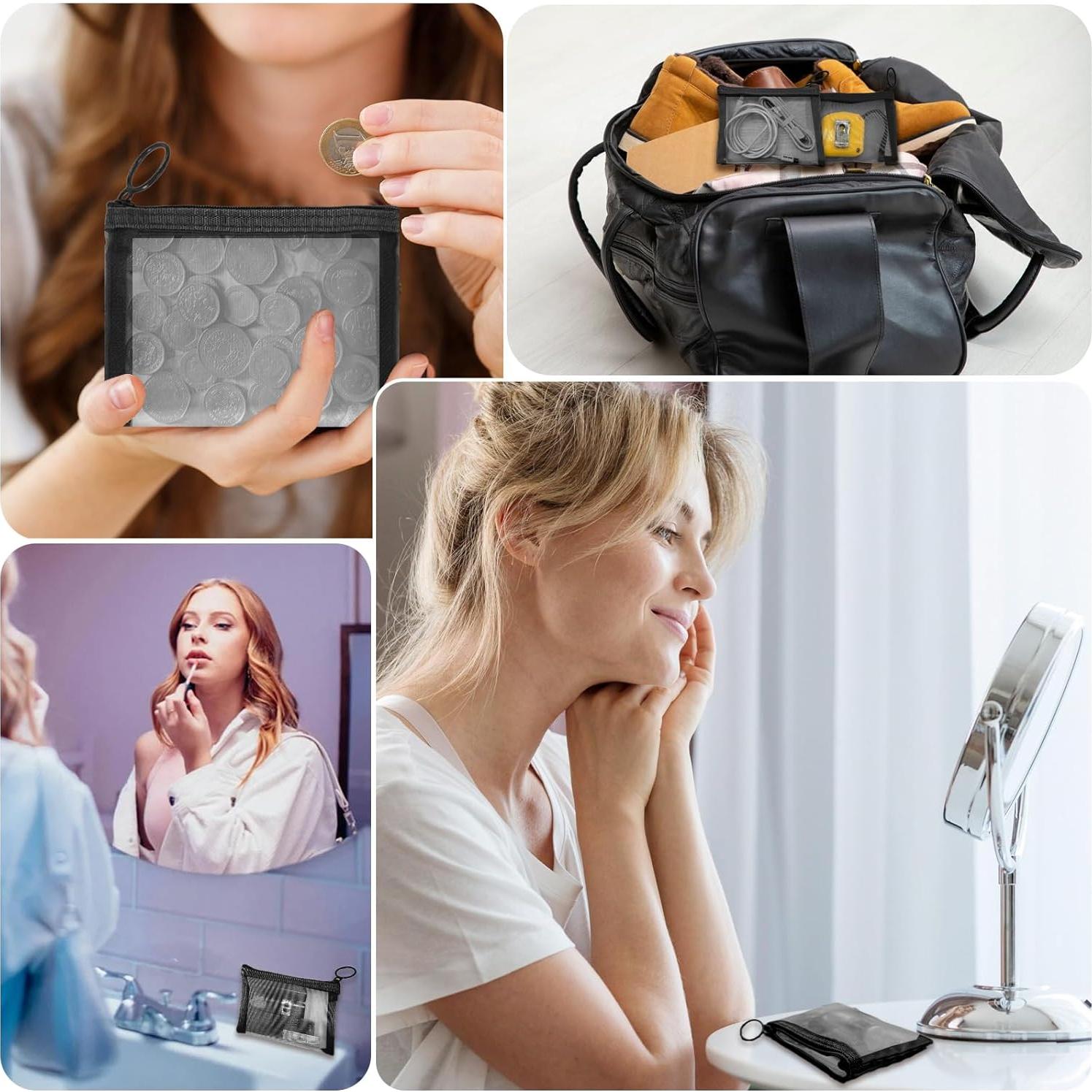 Mini Bolsas de Malla Nylon CarryEpic 4 Pcs Organizador Cosmético