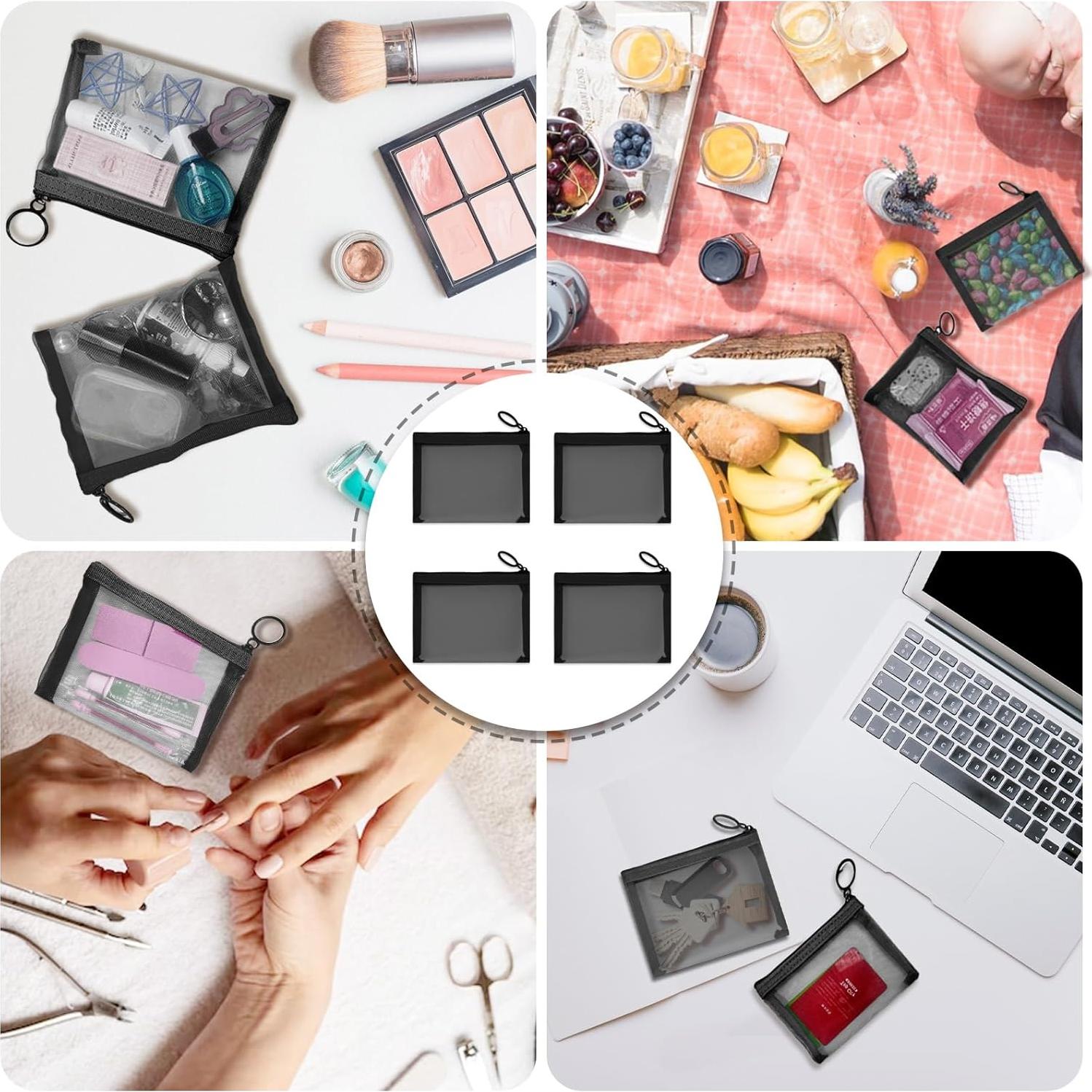 Mini Bolsas de Malla Nylon CarryEpic 4 Pcs Organizador Cosmético