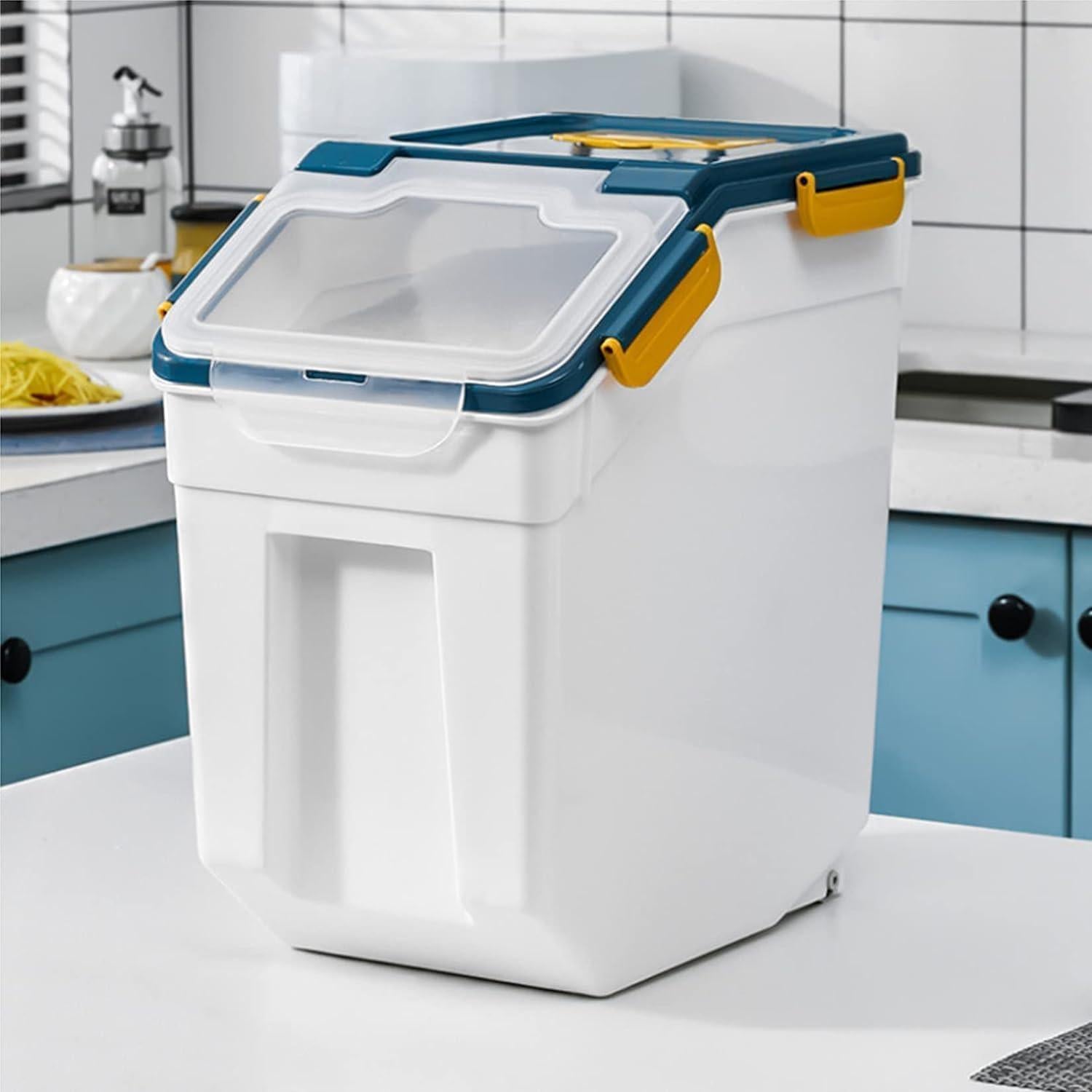 2 Contenedores de Almacenamiento Hermético MXCELL 22.68kg Azul