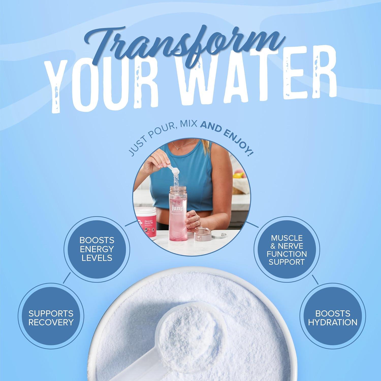 Polvo de Electrolitos Sin Azúcar JUNP Limón y Frutos Rojos 90 Porciones