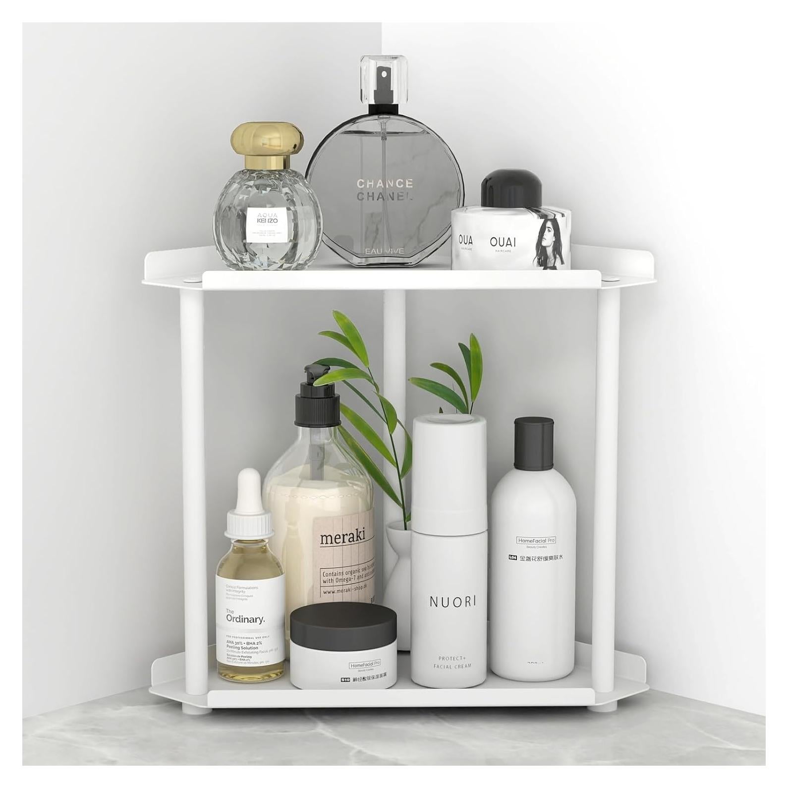 Organizador de Esquina para Baño FLE Blanco 2 Niveles