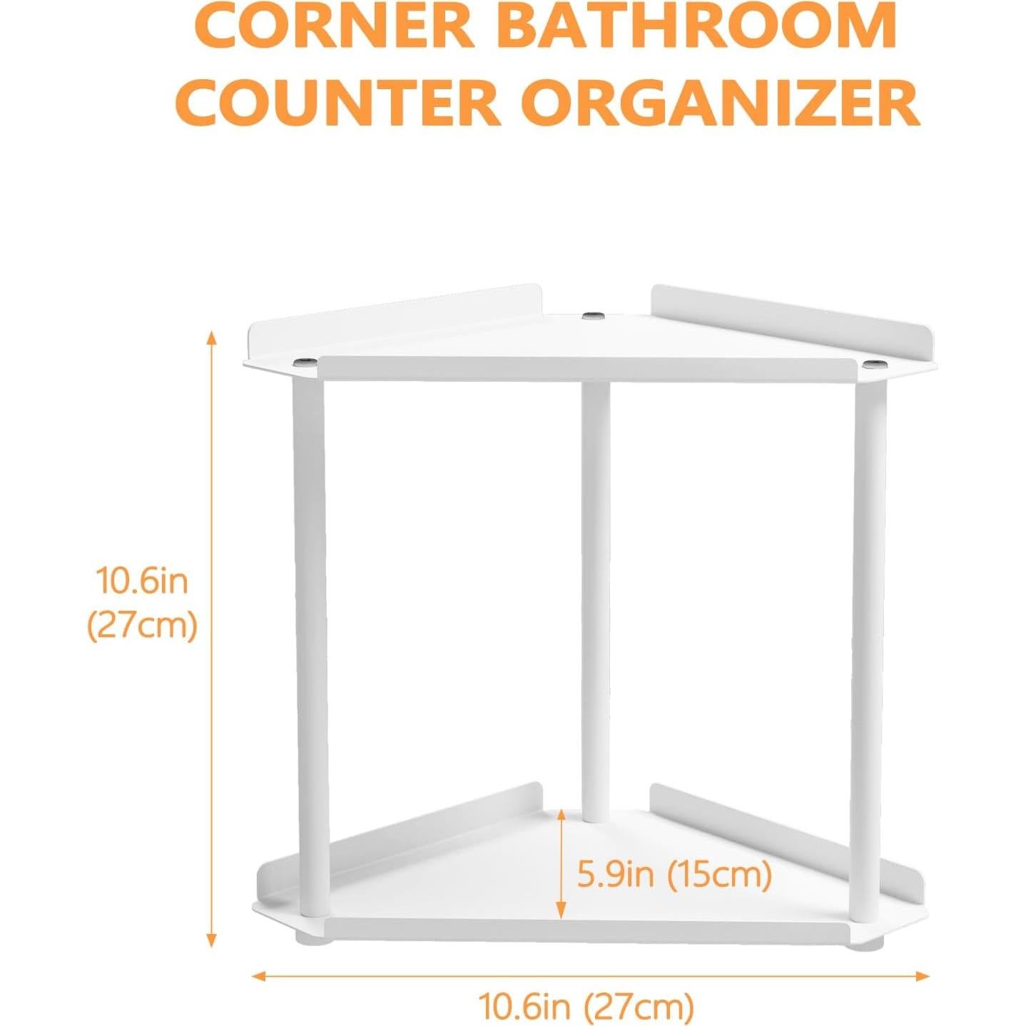 Organizador de Esquina para Baño FLE Blanco 2 Niveles