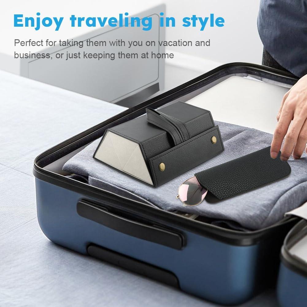 Estuche de Viaje para Gafas JIANWEI 3 Ranuras Negro