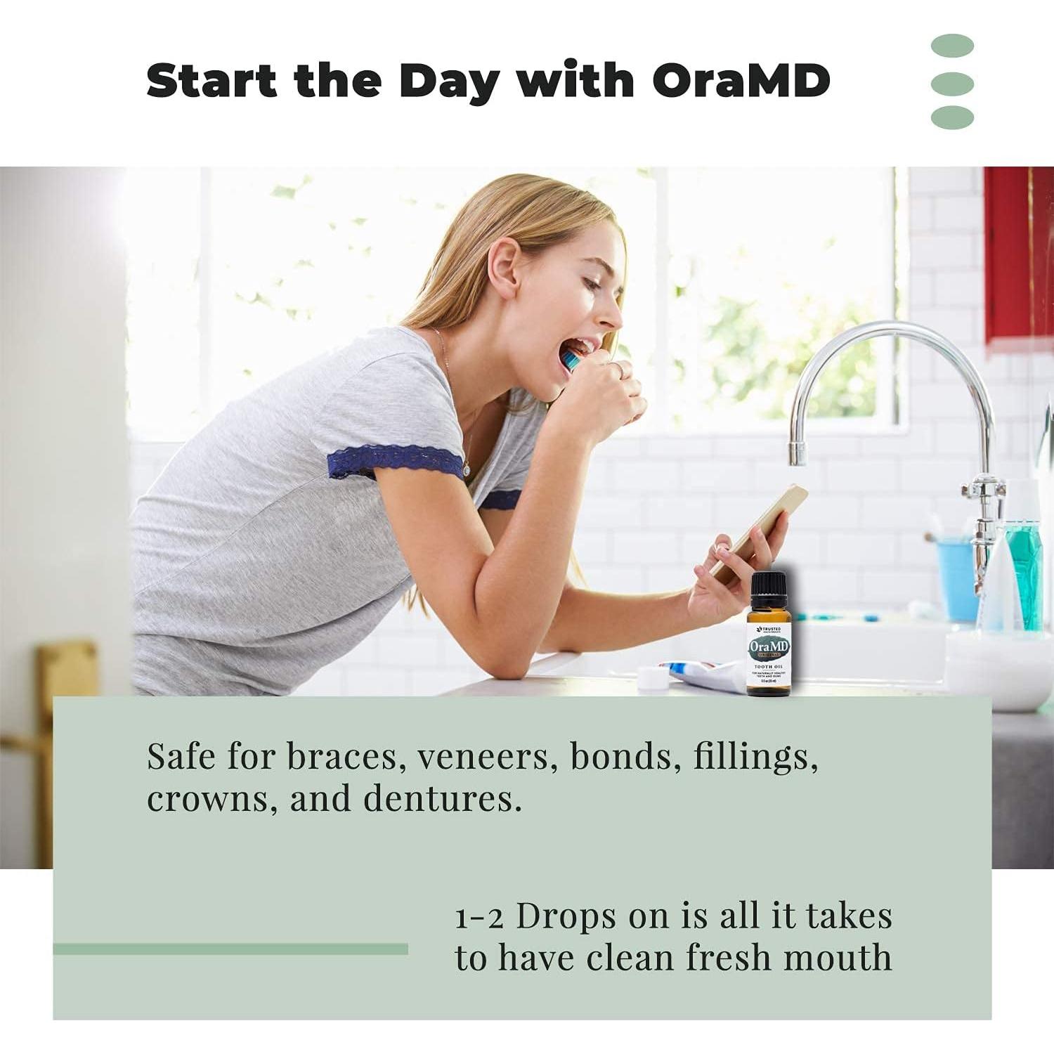 OraMD Aceite Dental Original - Salud Bucal Natural 2 Pzs