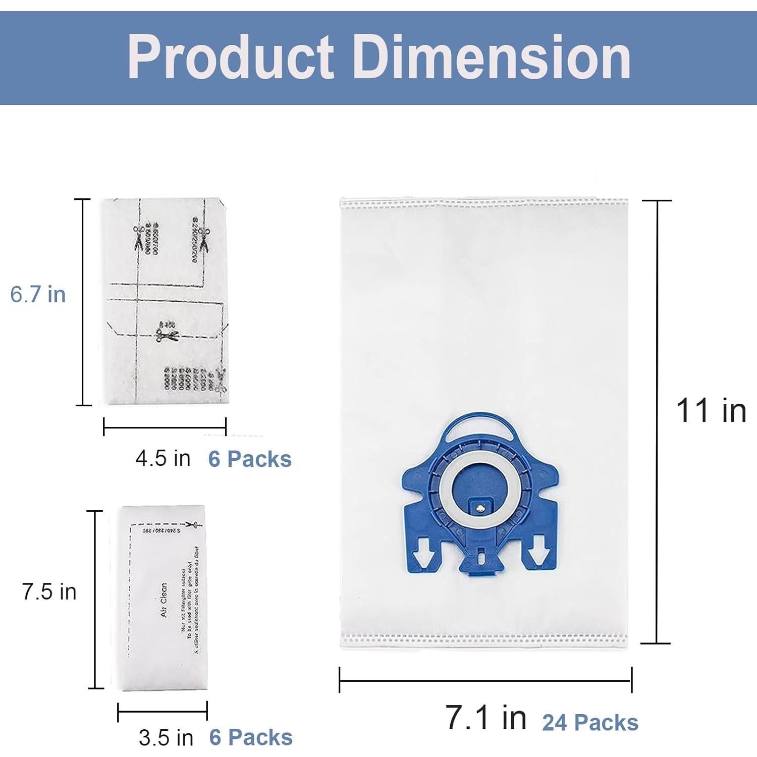 Paquete de 24 bolsas de vacío Dhoua GN para Miele