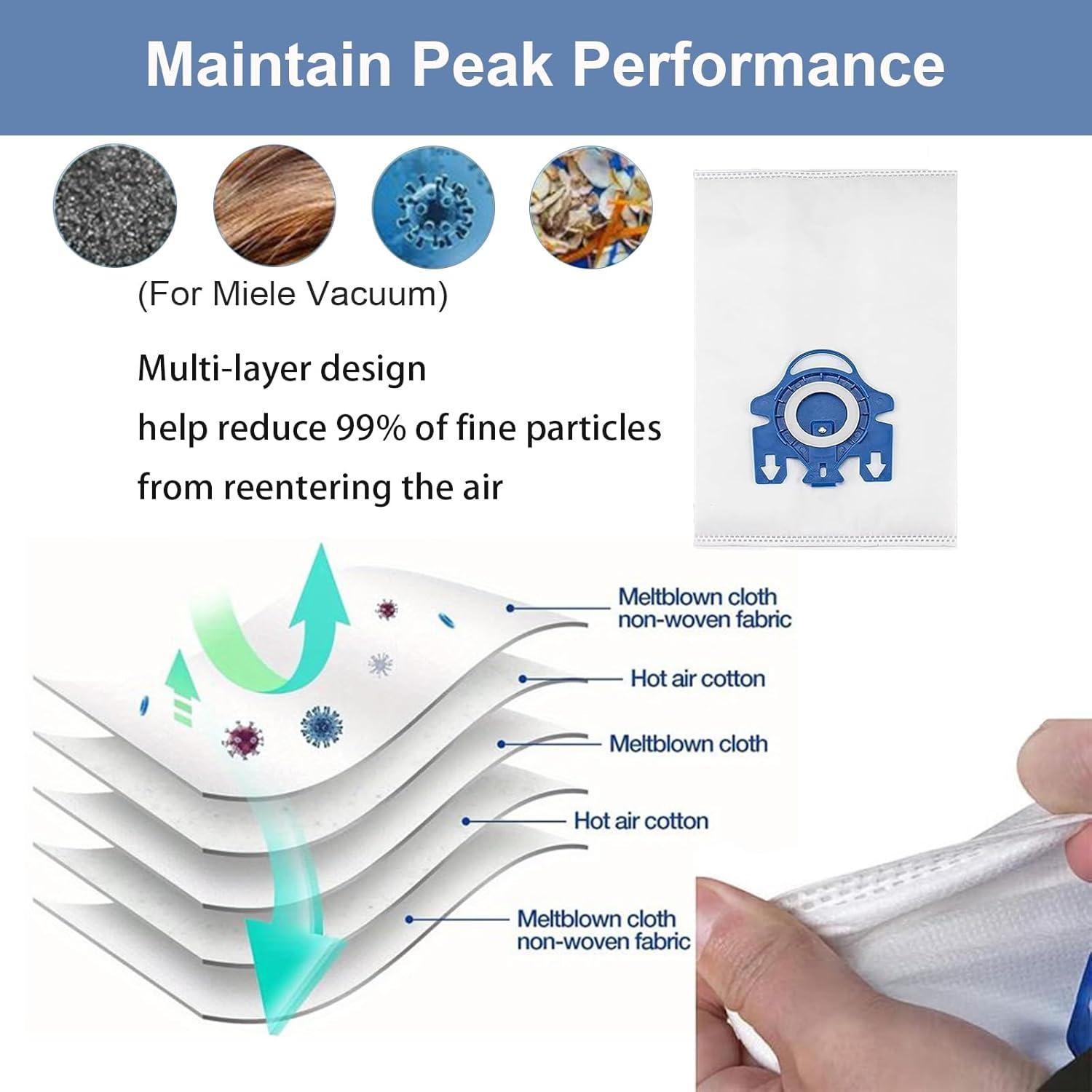 Paquete de 24 bolsas de vacío Dhoua GN para Miele