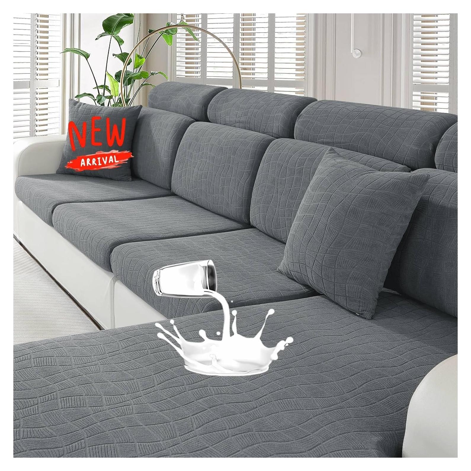 Funda Impermeable para Cojín de Sofá MAXIJIN Gris Claro 1PC