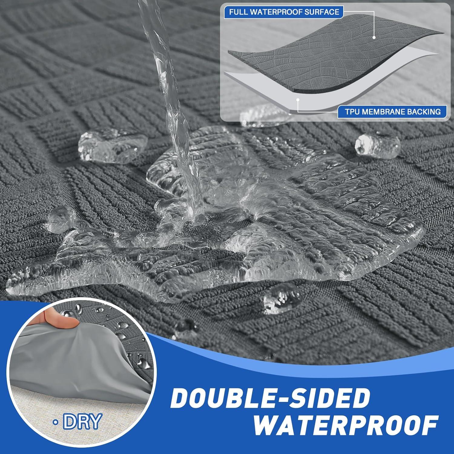 Funda Impermeable para Cojín de Sofá MAXIJIN Gris Claro 1PC