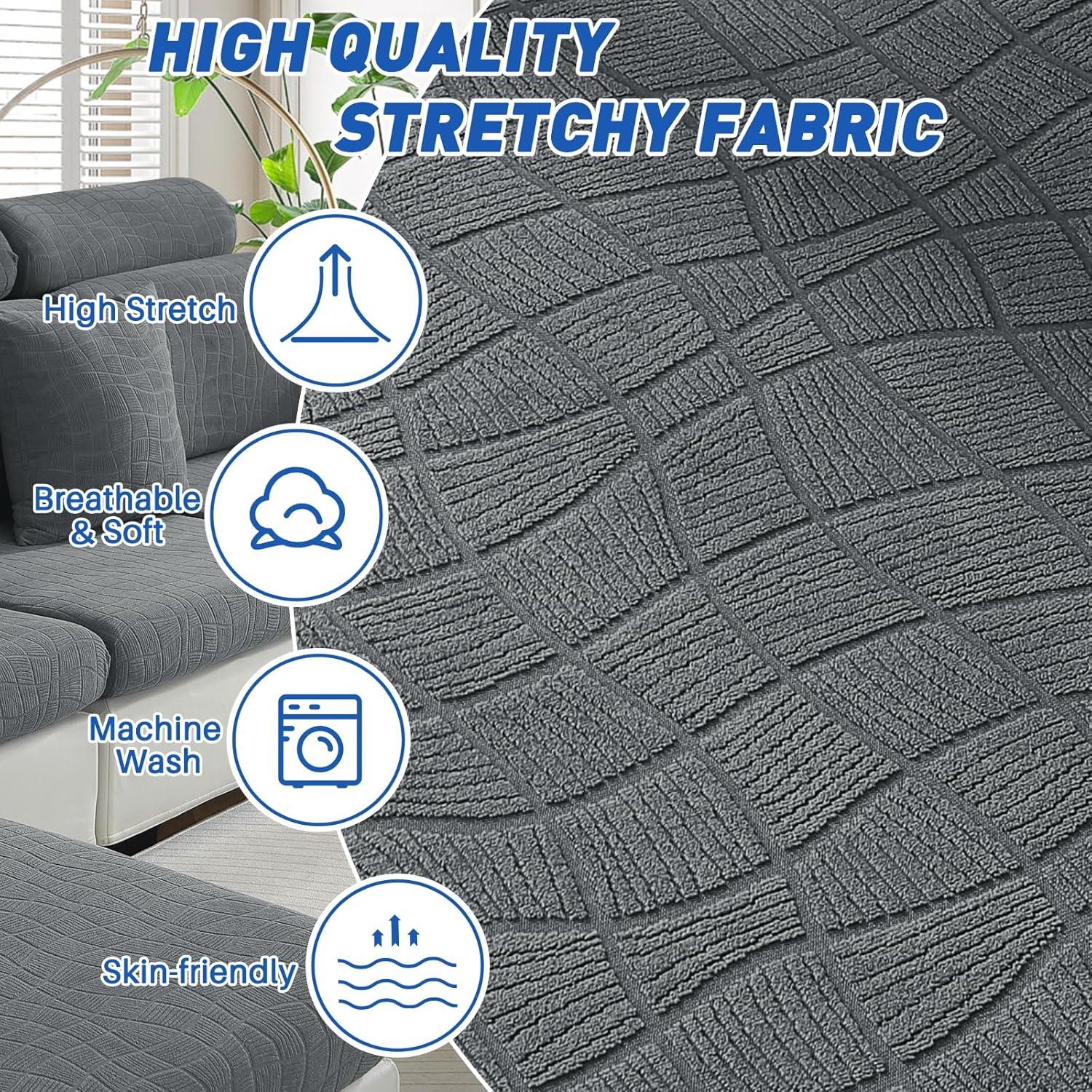 Funda Impermeable para Cojín de Sofá MAXIJIN Gris Claro 1PC