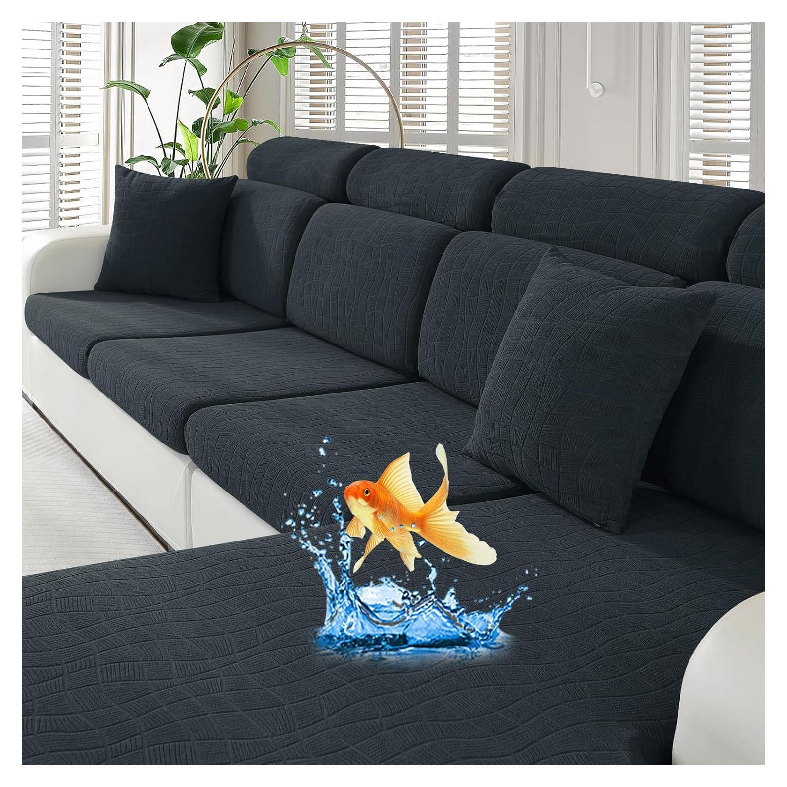 Funda Impermeable para Cojín de Sofá MAXIJIN Gris Oscuro 1PC