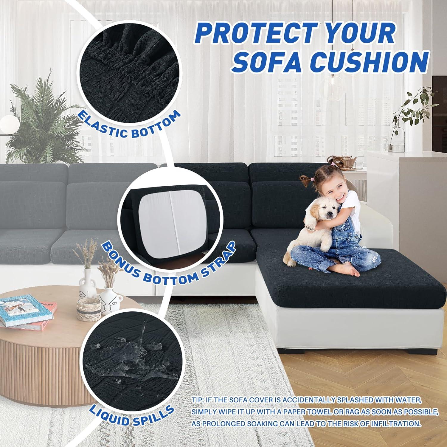 Funda Impermeable para Cojín de Sofá MAXIJIN Gris Oscuro 1PC