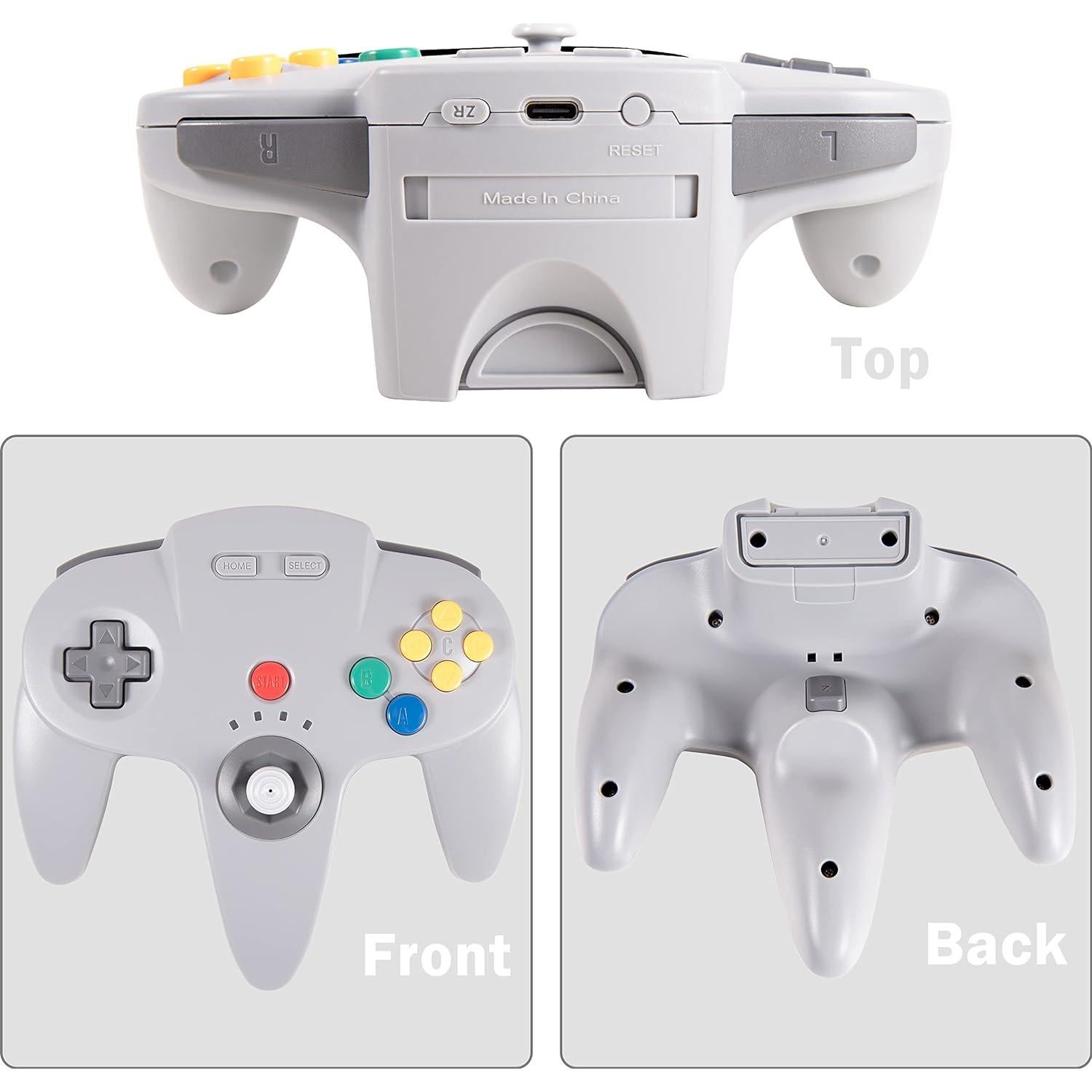 Controlador Inalámbrico N64 SAFFUN USB Recargable 2 Receptores