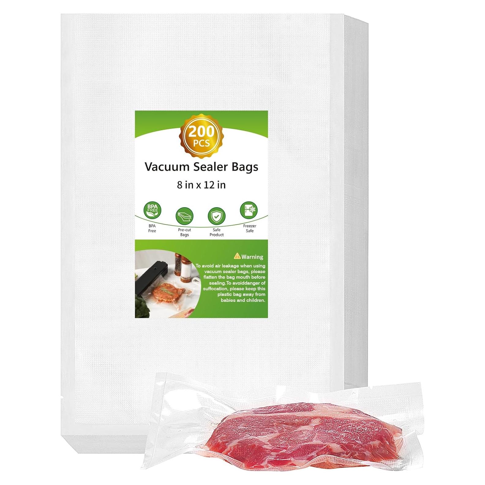 Bolsas de Sellado al Vacío Moretoes 200pcs 20x30cm Sin BPA