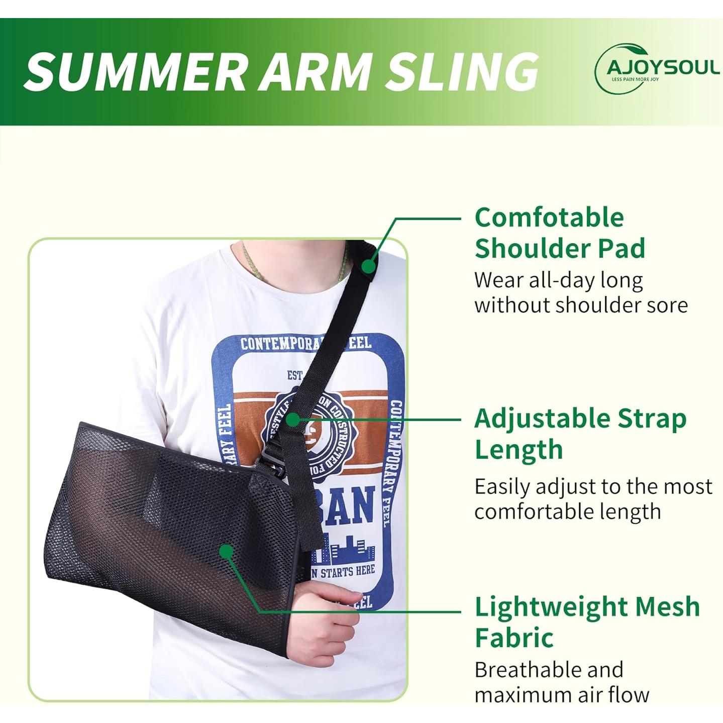 Funda de brazo Ajoysoul ajustable y transpirable - Grande Negro