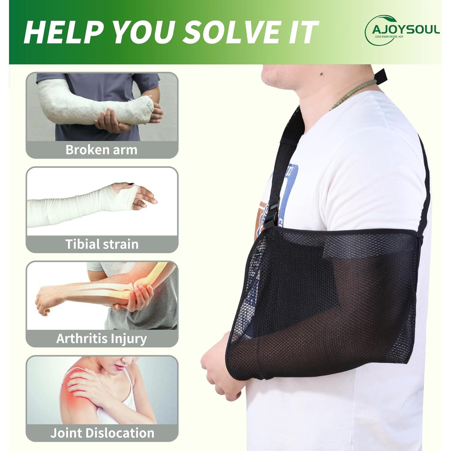 Funda de brazo Ajoysoul ajustable y transpirable - Grande Negro