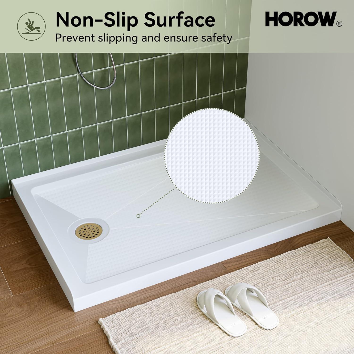 Base de Ducha Rectangular HOROW 121.9x81.3 cm Antideslizante
