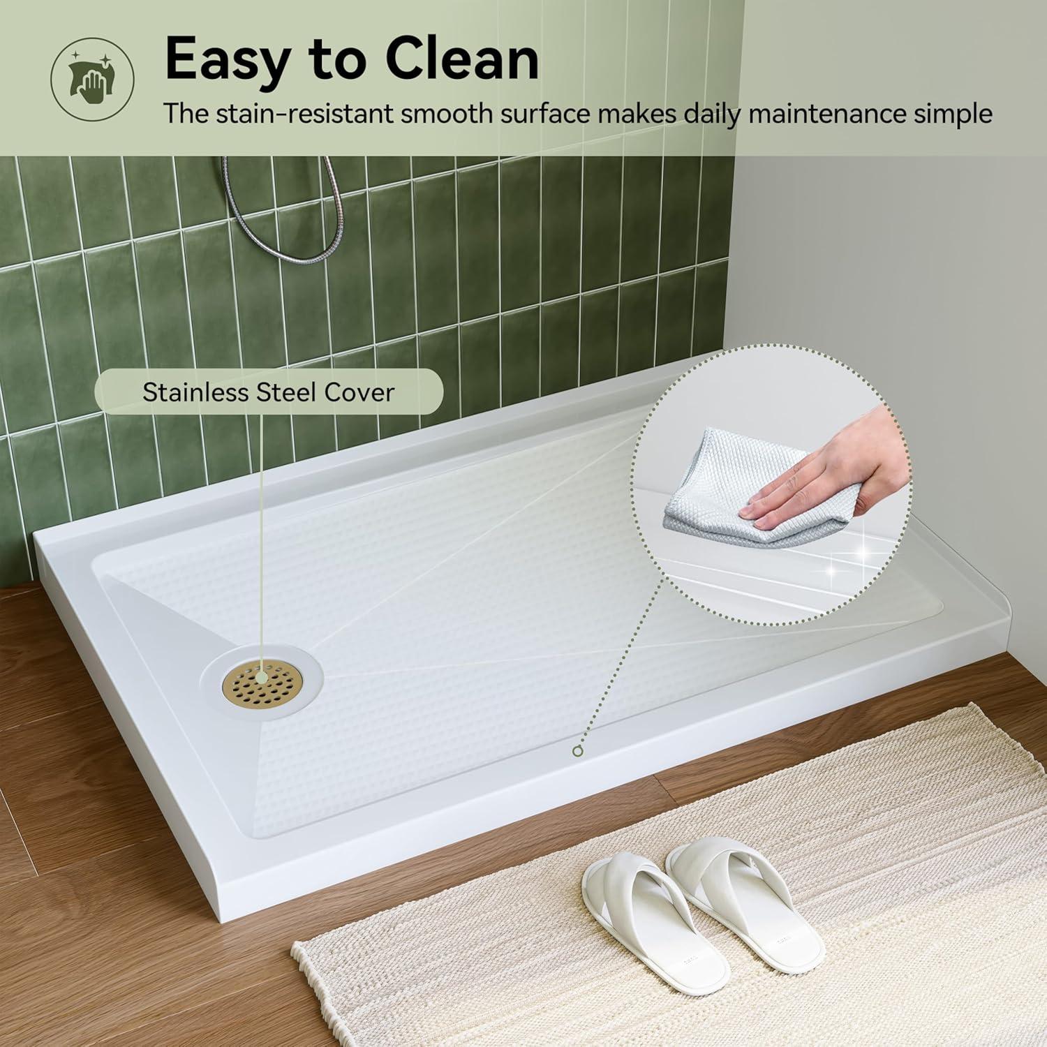 Base de Ducha Rectangular HOROW 121.9x81.3 cm Antideslizante